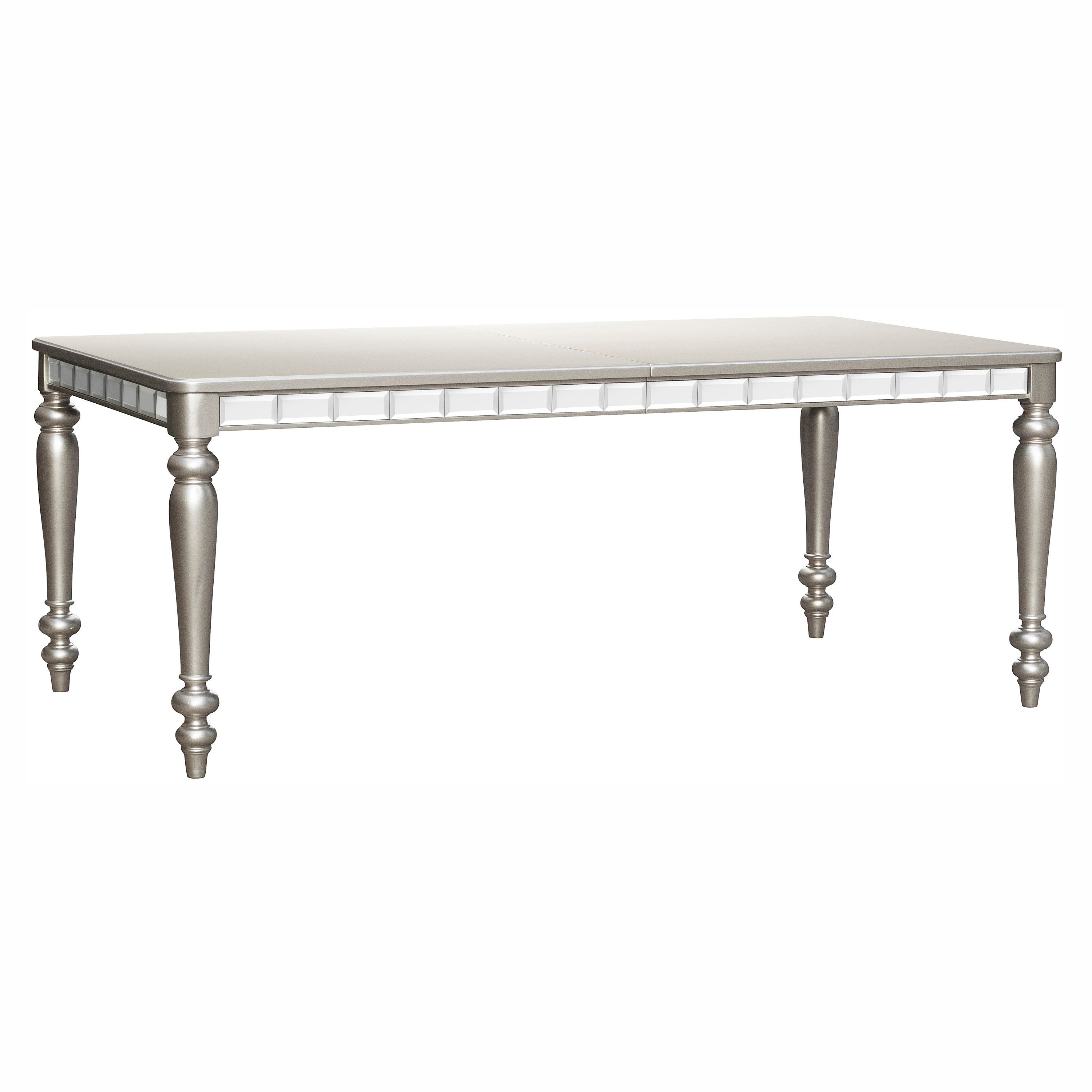 Orsina Silver Mirrored Extendable Dining Table - 5477N-96 - Bien Home Furniture & Electronics