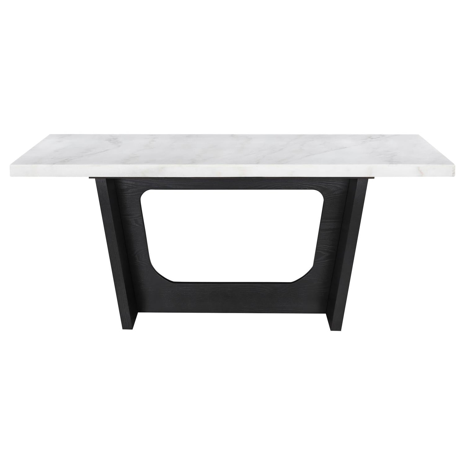 Osborne Espresso/White Trestle Base Marble Top Dining Table - 115511 - Bien Home Furniture & Electronics