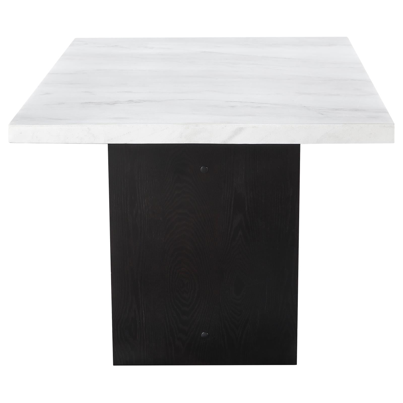Osborne Espresso/White Trestle Base Marble Top Dining Table - 115511 - Bien Home Furniture & Electronics