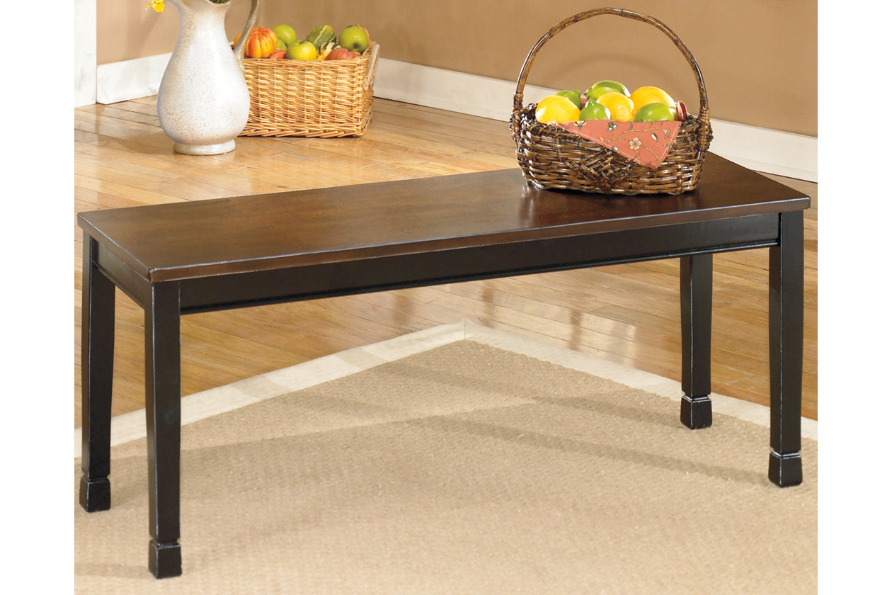 Owingsville Black/Brown Dining Bench - D580-00 - Bien Home Furniture &amp; Electronics