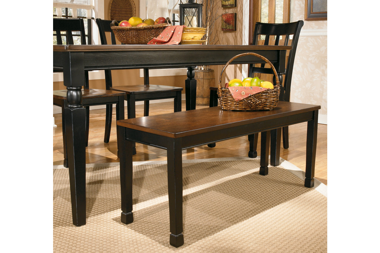 Owingsville Black/Brown Dining Bench - D580-00 - Bien Home Furniture &amp; Electronics