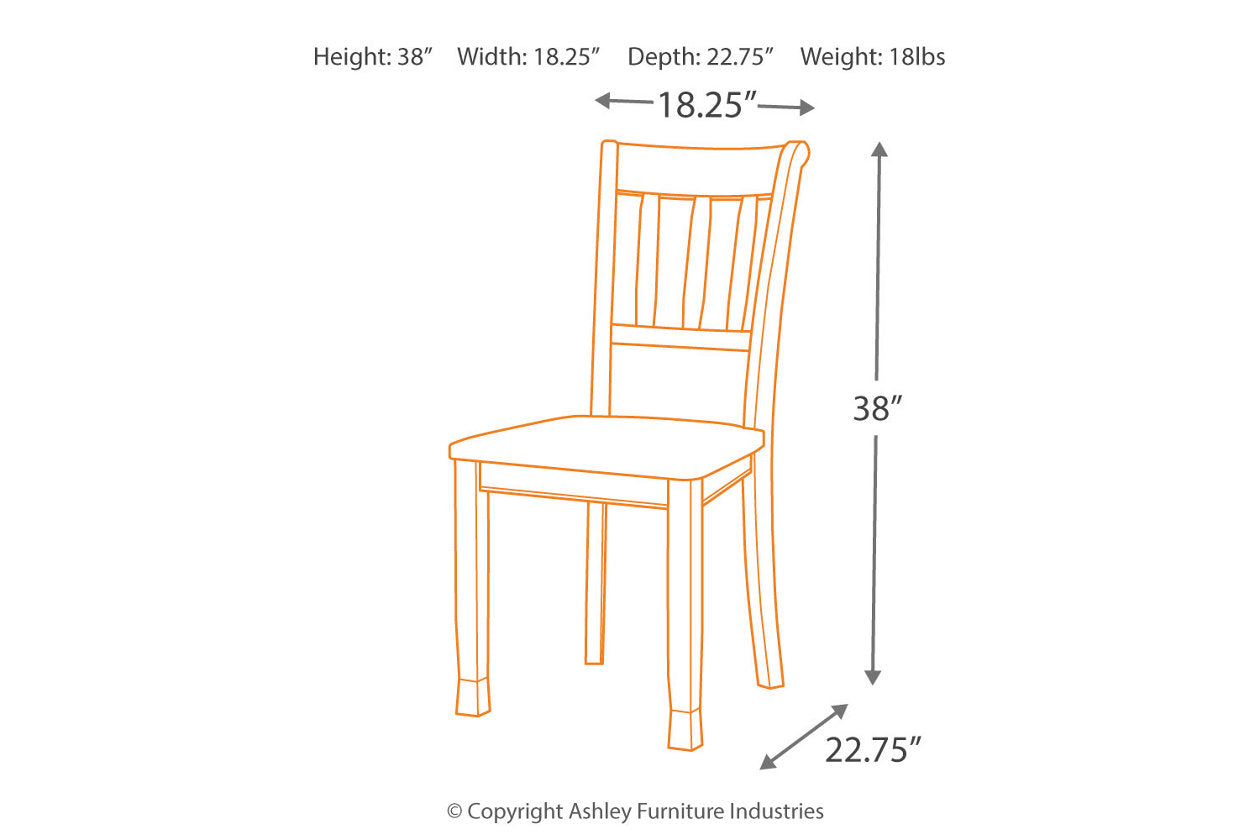 Owingsville Black/Brown Dining Chair, Set of 2 - D580-02 - Bien Home Furniture & Electronics