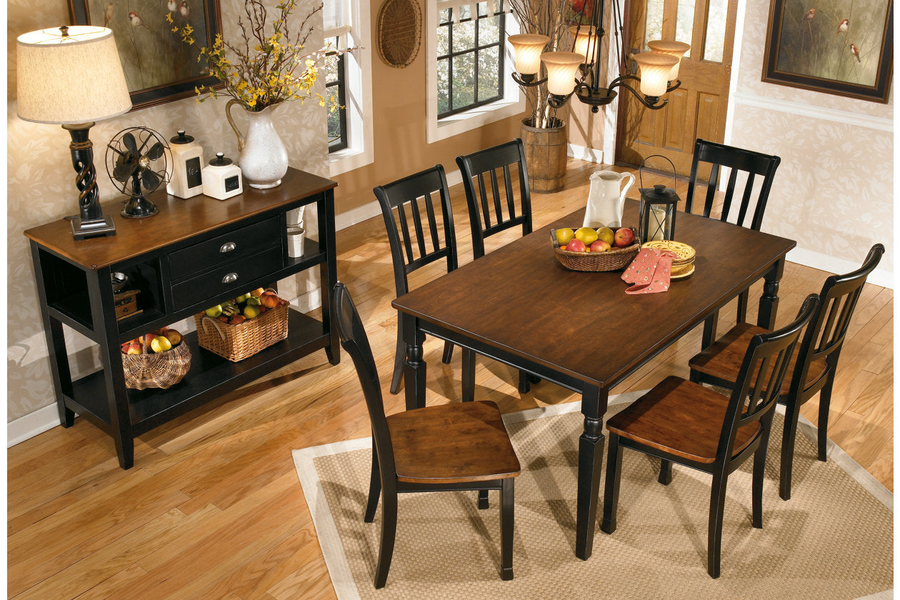 Owingsville Black/Brown Dining Chair, Set of 2 - D580-02 - Bien Home Furniture & Electronics