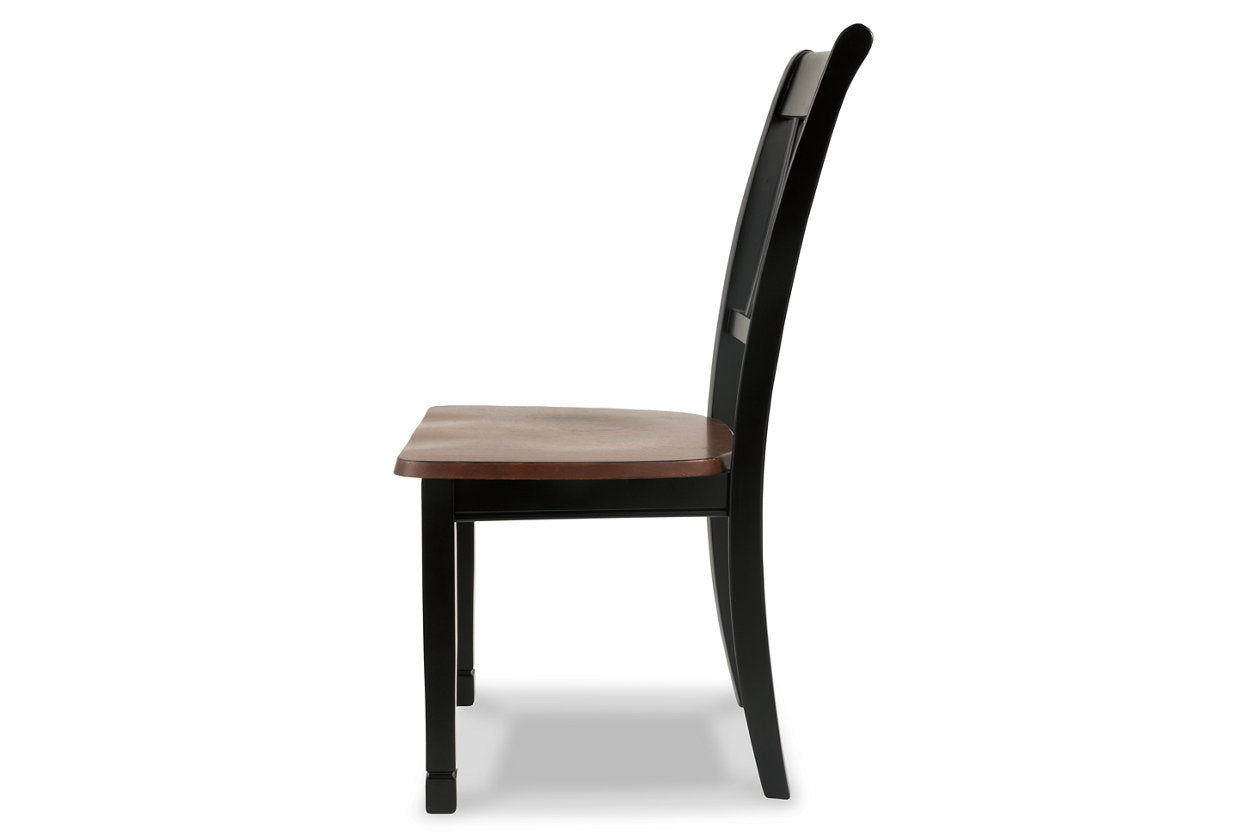 Owingsville Black/Brown Dining Chair, Set of 2 - D580-02 - Bien Home Furniture & Electronics