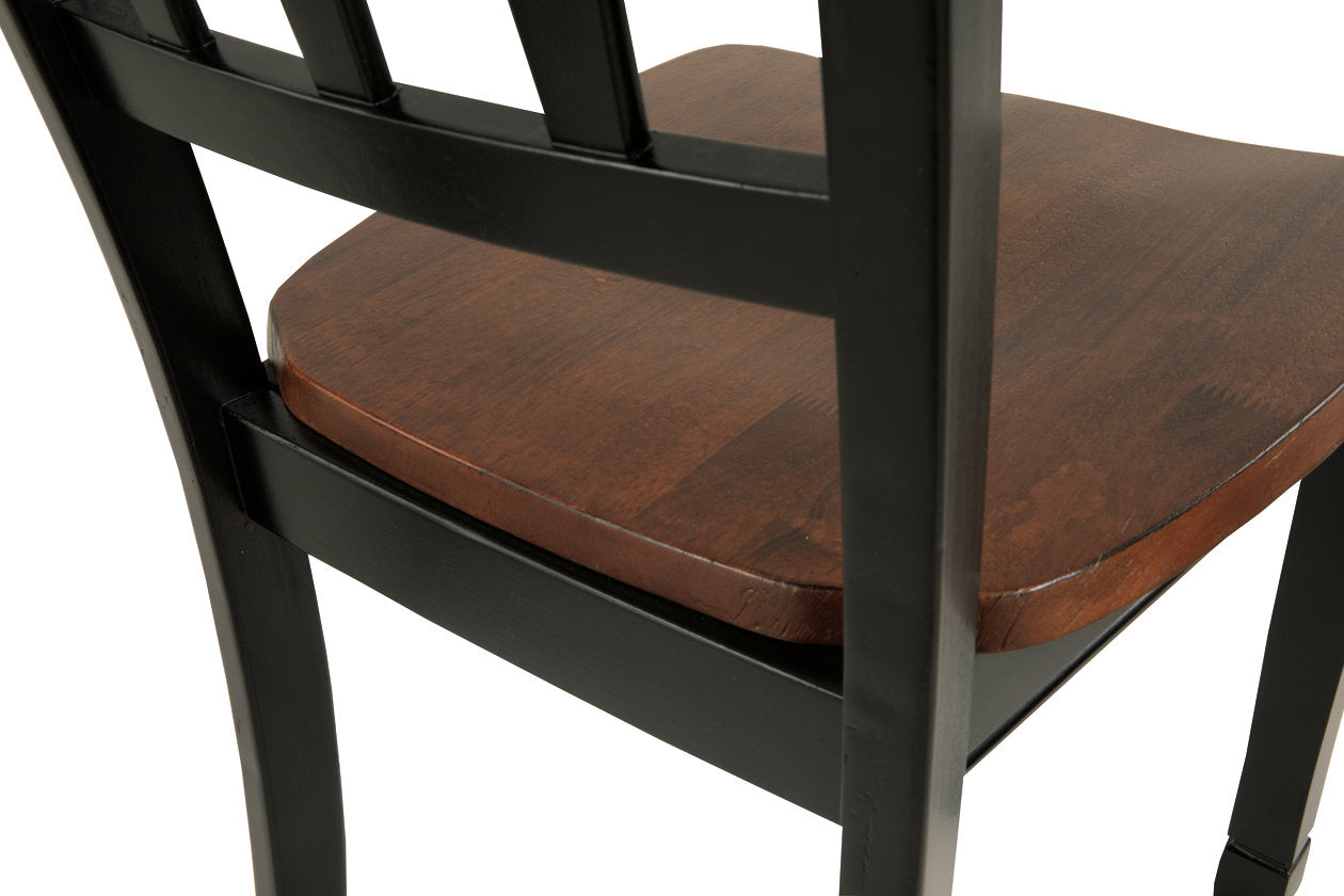 Owingsville Black/Brown Dining Chair, Set of 2 - D580-02 - Bien Home Furniture & Electronics