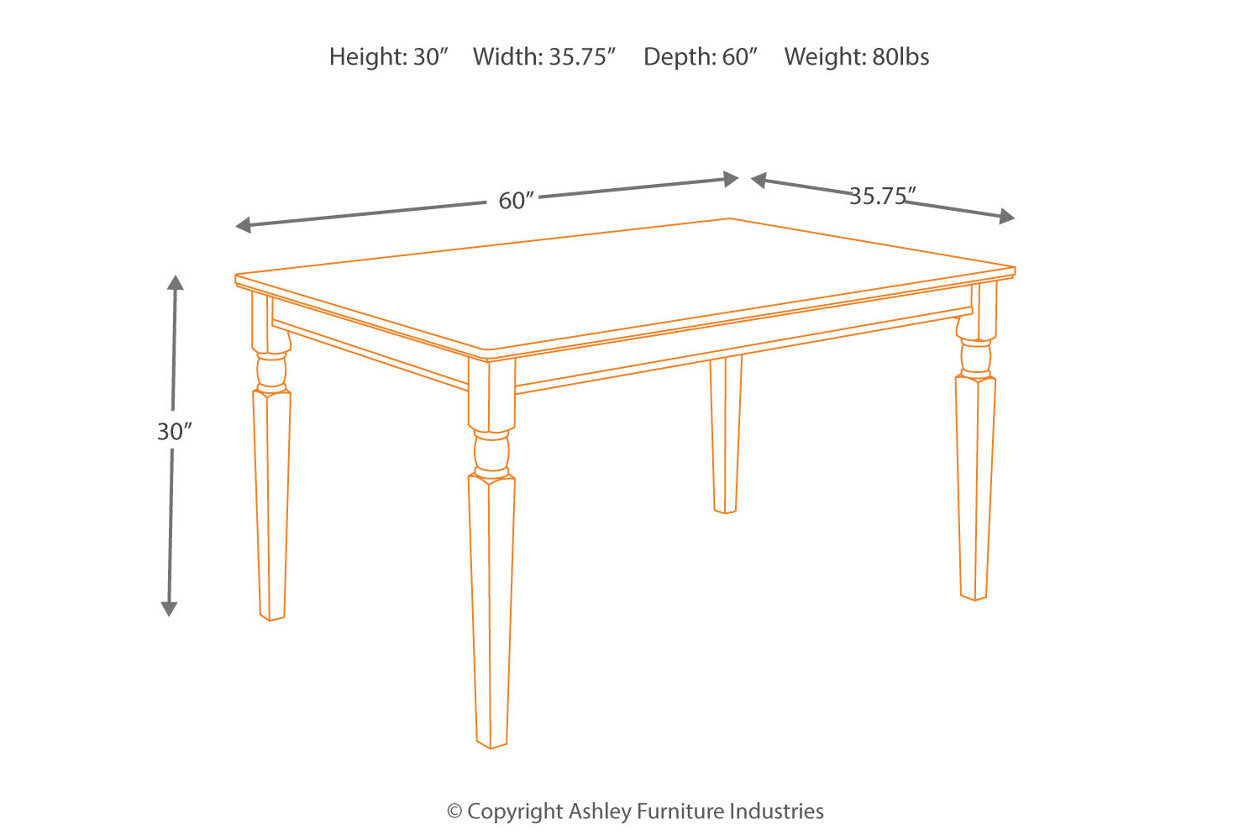 Owingsville Black/Brown Dining Table - D580-25 - Bien Home Furniture & Electronics