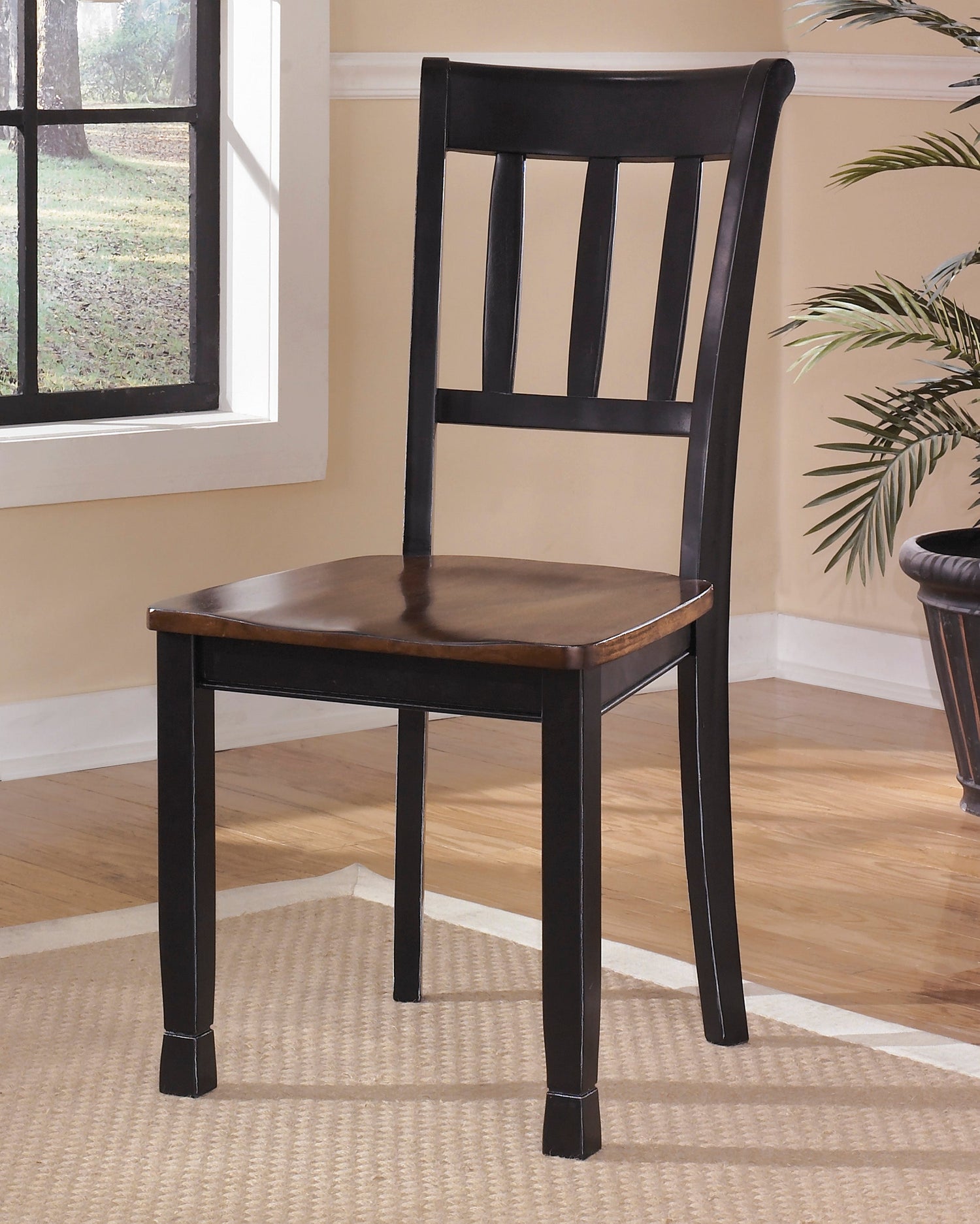 Owingsville Black/Brown Rectangular Dining Set - SET | D580-25 | D580-02(2) - Bien Home Furniture & Electronics