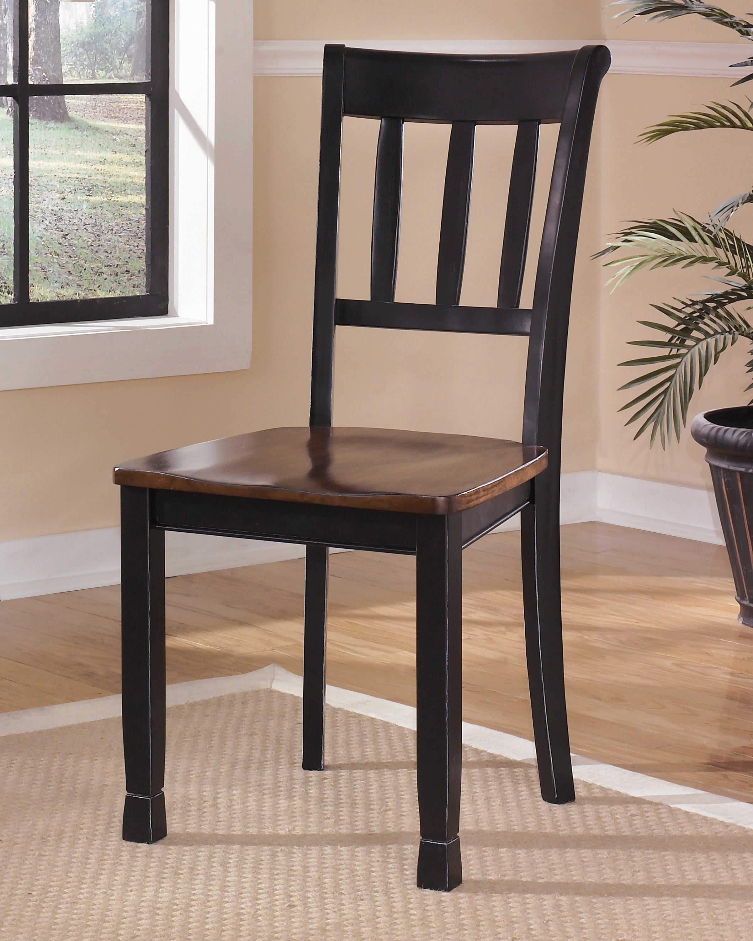 Owingsville Black/Brown Rectangular Dining Set - SET | D580-25 | D580-02(2) - Bien Home Furniture & Electronics
