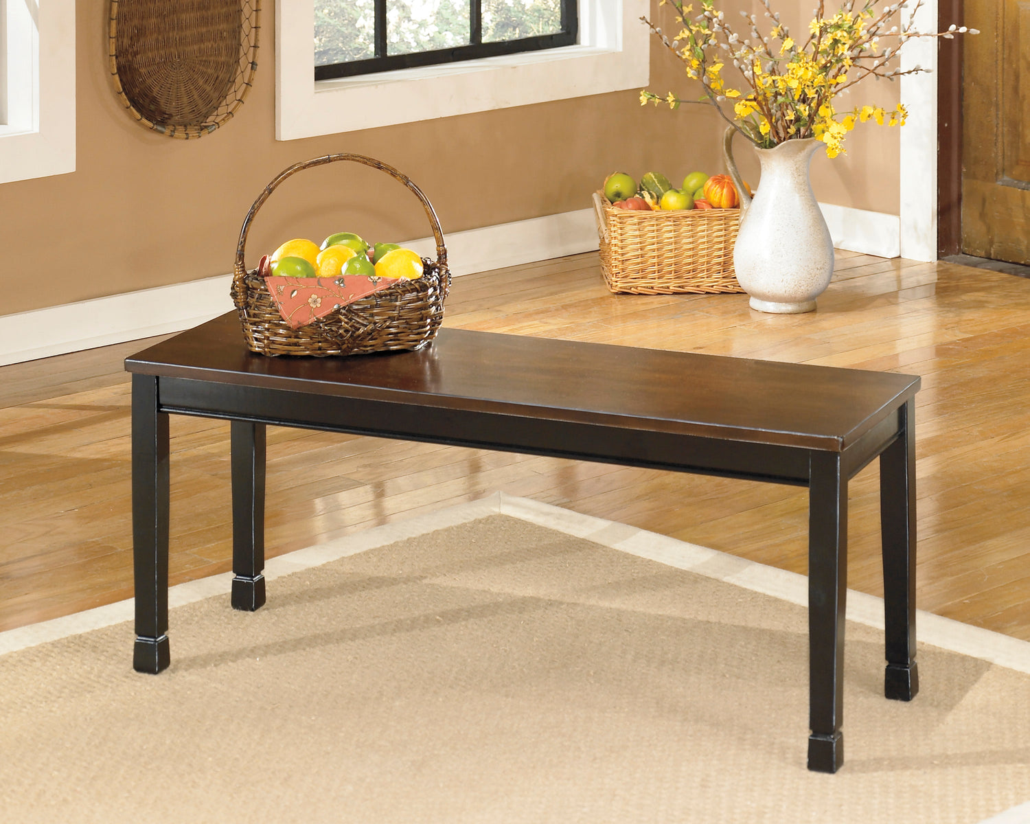 Owingsville Black/Brown Rectangular Dining Set - SET | D580-25 | D580-02(2) - Bien Home Furniture & Electronics