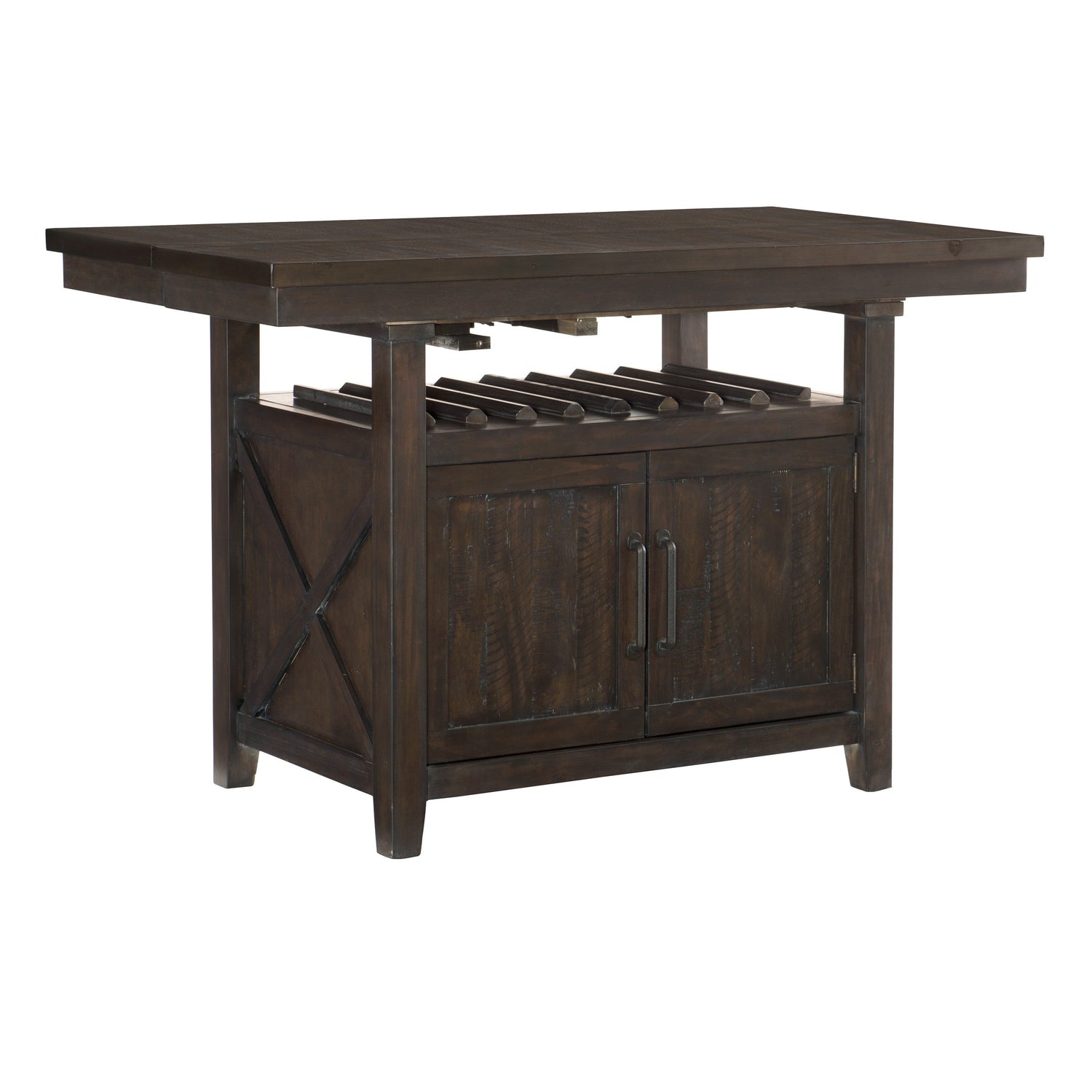 Oxton Dark Cherry Extendable Counter Height Table - SET | 5655-36 | 5655-36B - Bien Home Furniture & Electronics