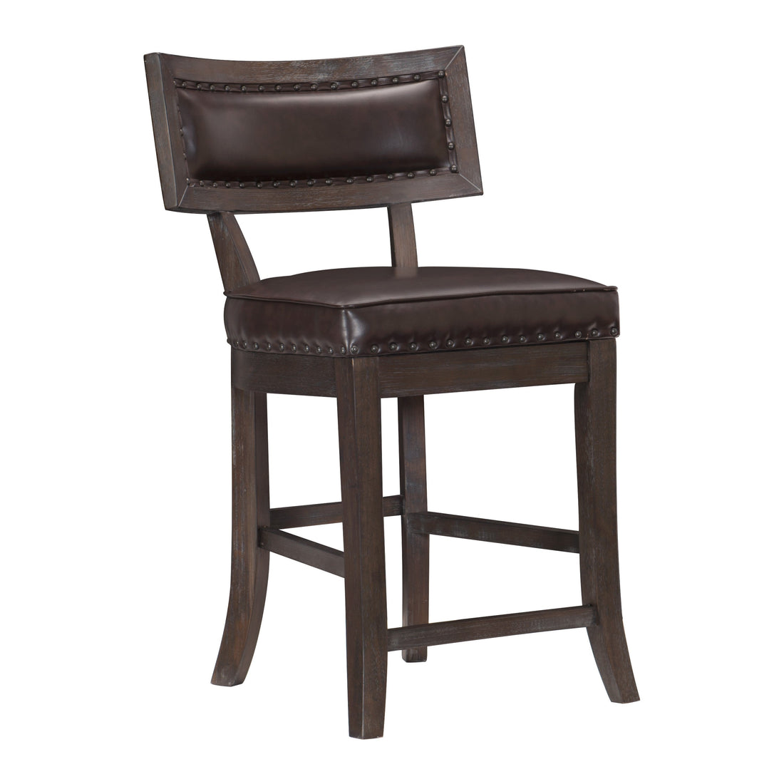 Oxton Dark Cherry/Faux Leather Counter Chair, Set of 2 - 5655-24 - Bien Home Furniture &amp; Electronics