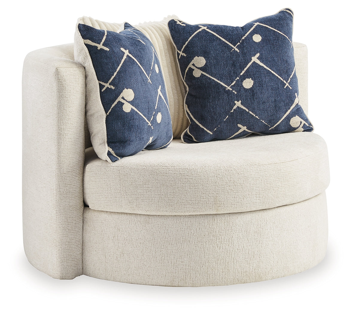 Padova Ivory Swivel Accent Chair - 3370644 - Bien Home Furniture & Electronics