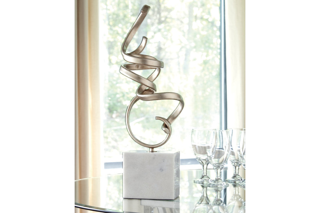 Pallaton Champagne/White Sculpture - A2000125 - Bien Home Furniture &amp; Electronics