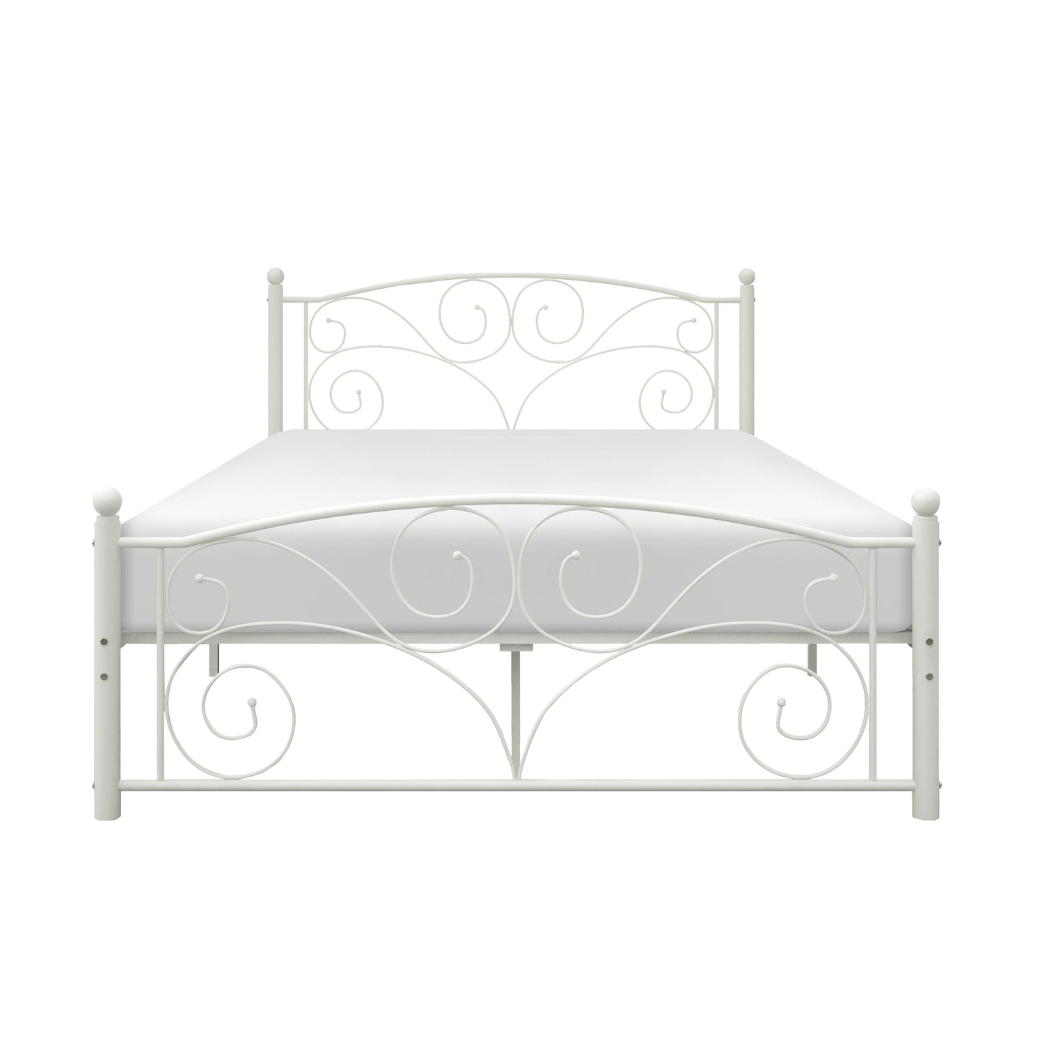 Pallina White Full Metal Platfom Bed - 2021FW-1 - Bien Home Furniture & Electronics