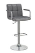 Palomar Gray/Chrome Adjustable Height Bar Stool - 121096 - Bien Home Furniture & Electronics