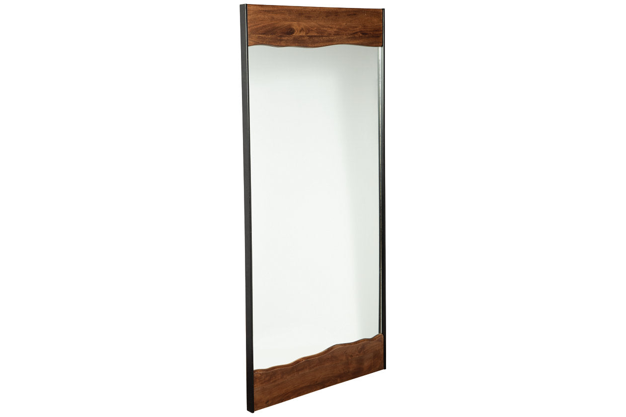 Panchali Brown/Black Floor Mirror - A8010197 - Bien Home Furniture & Electronics