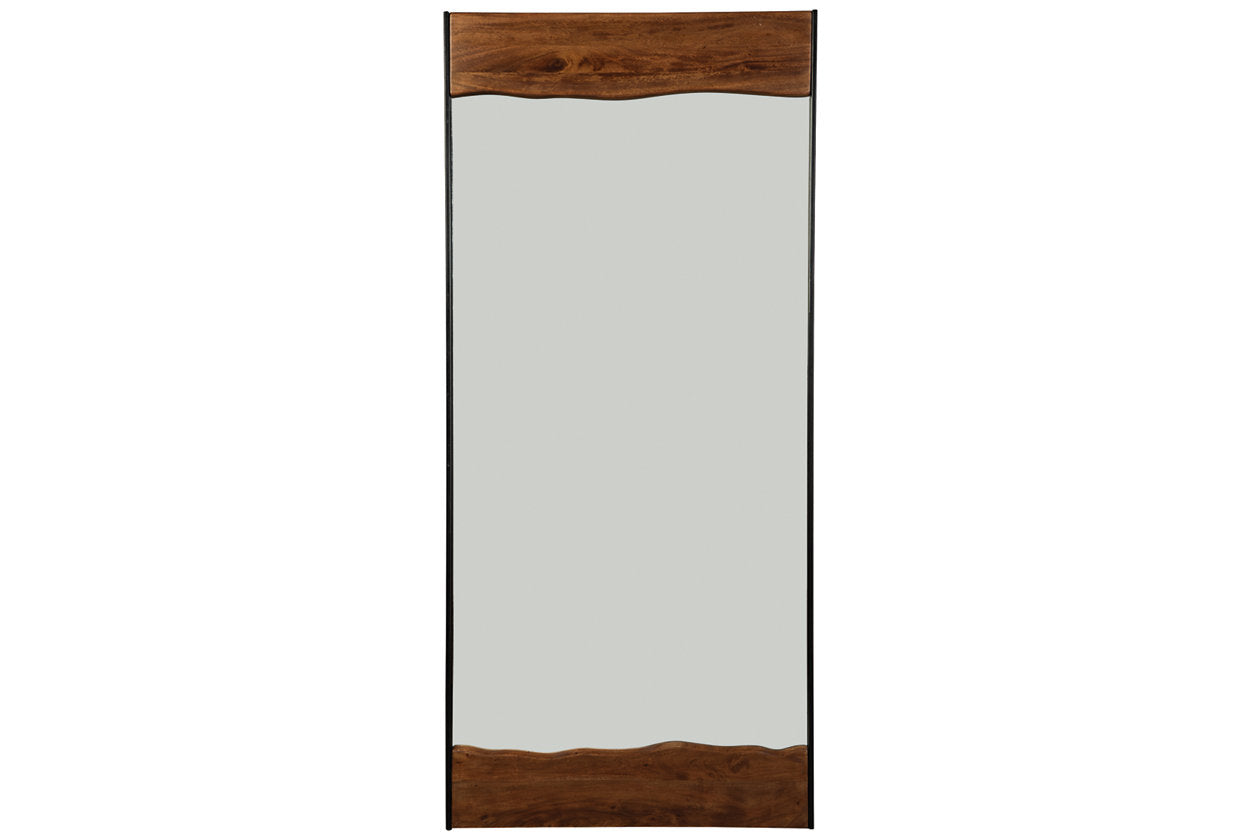 Panchali Brown/Black Floor Mirror - A8010197 - Bien Home Furniture & Electronics