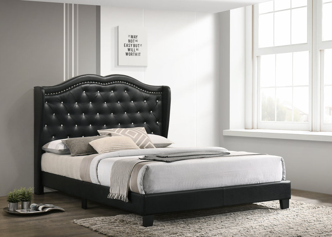Paradise Black Queen Platform Bed - Paradise Black Queen - Bien Home Furniture &amp; Electronics