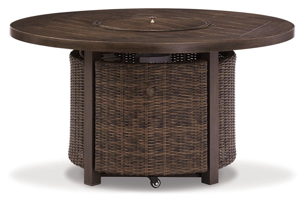 Paradise Trail Medium Brown Fire Pit Table - P750-776 - Bien Home Furniture & Electronics