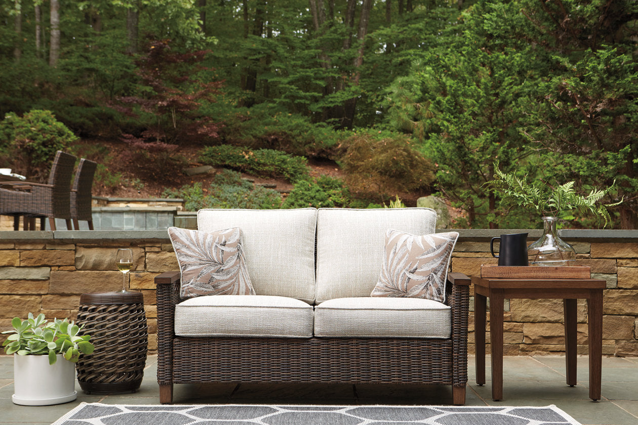 Paradise Trail Medium Brown Loveseat with Cushion - P750-835 - Bien Home Furniture & Electronics