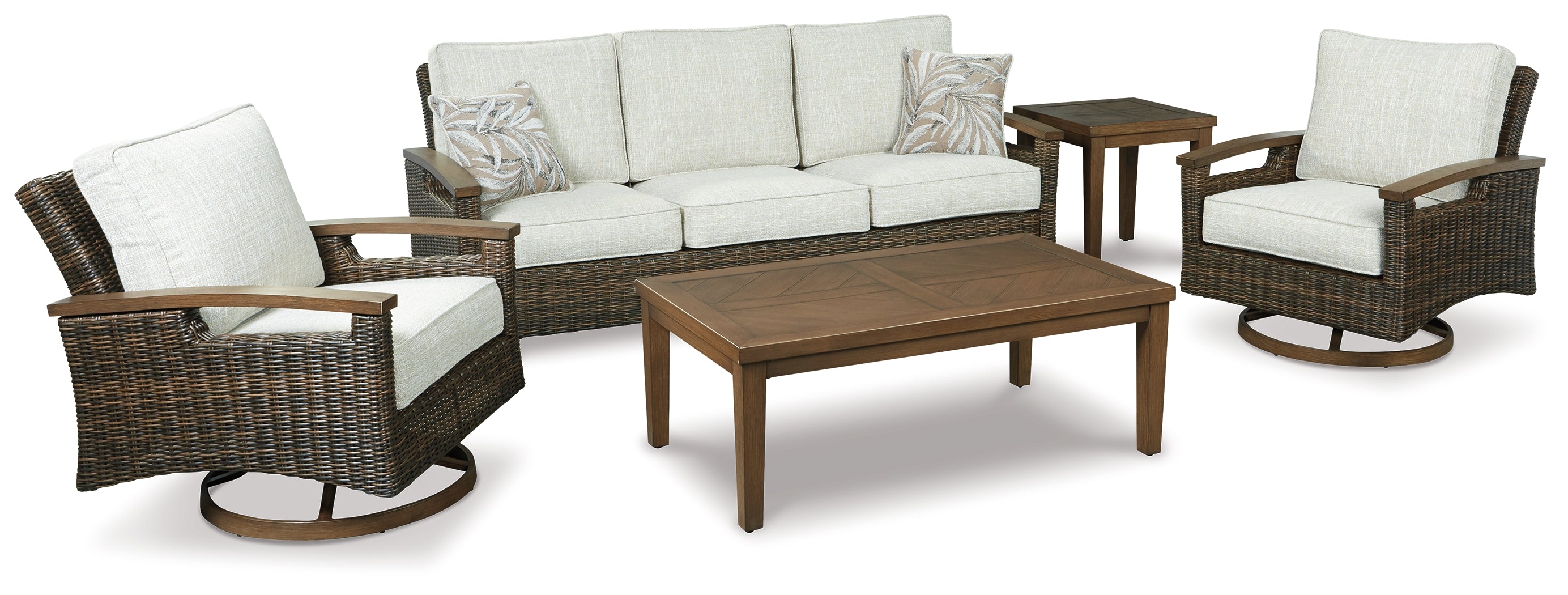 Paradise Trail Medium Brown Sofa with Cushion - P750-838 - Bien Home Furniture & Electronics