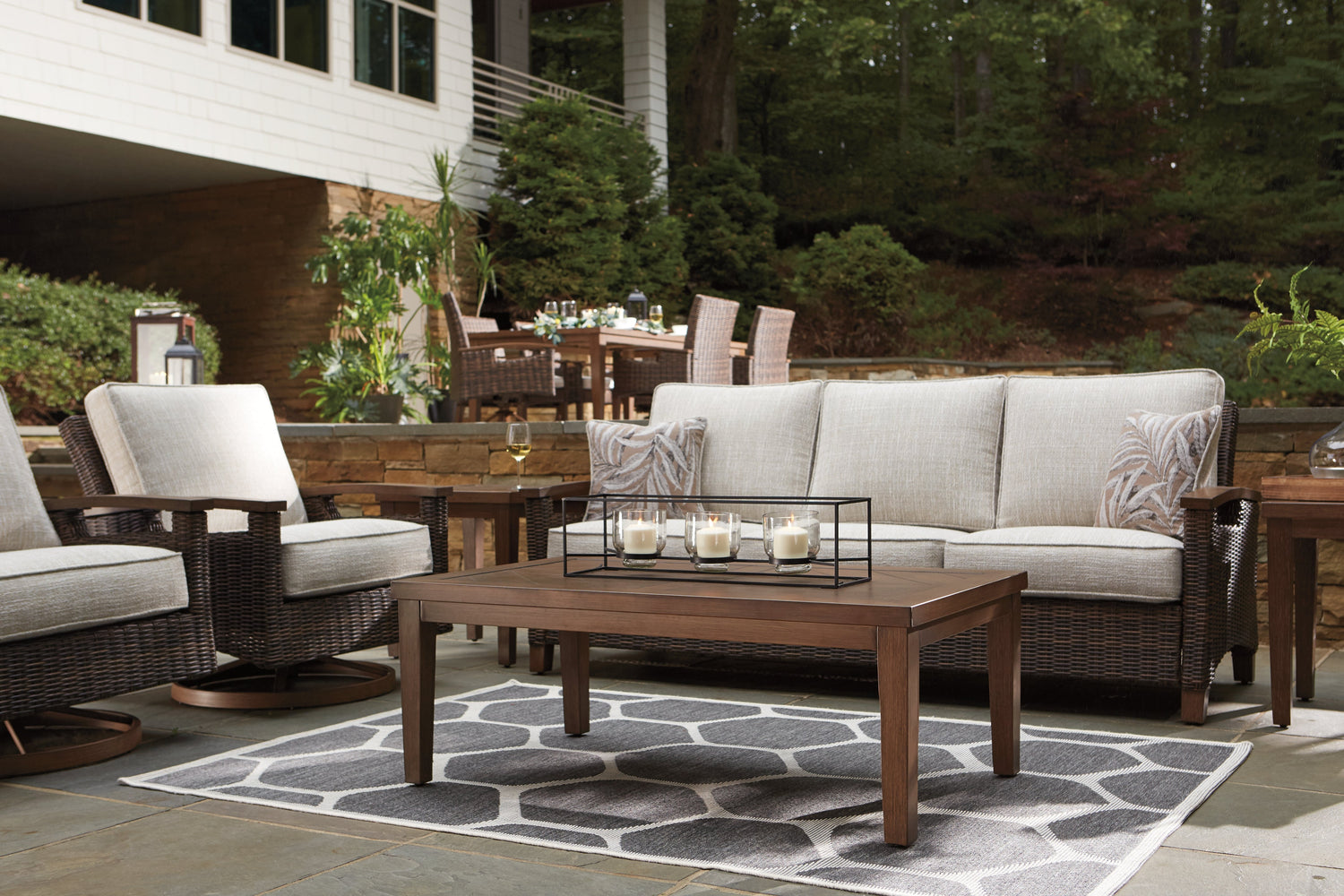 Paradise Trail Medium Brown Sofa with Cushion - P750-838 - Bien Home Furniture & Electronics