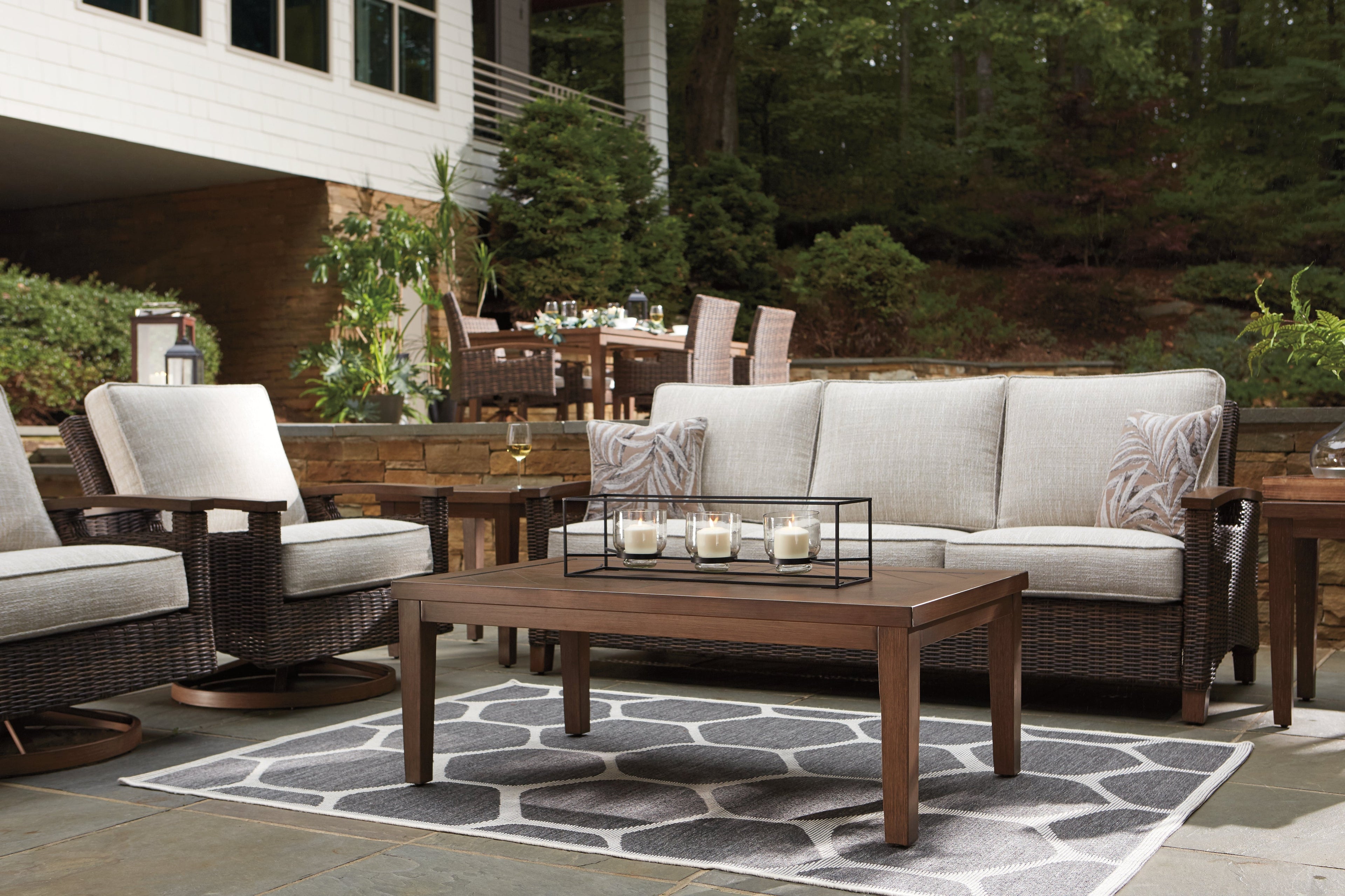 Paradise Trail Medium Brown Sofa with Cushion - P750-838 - Bien Home Furniture & Electronics
