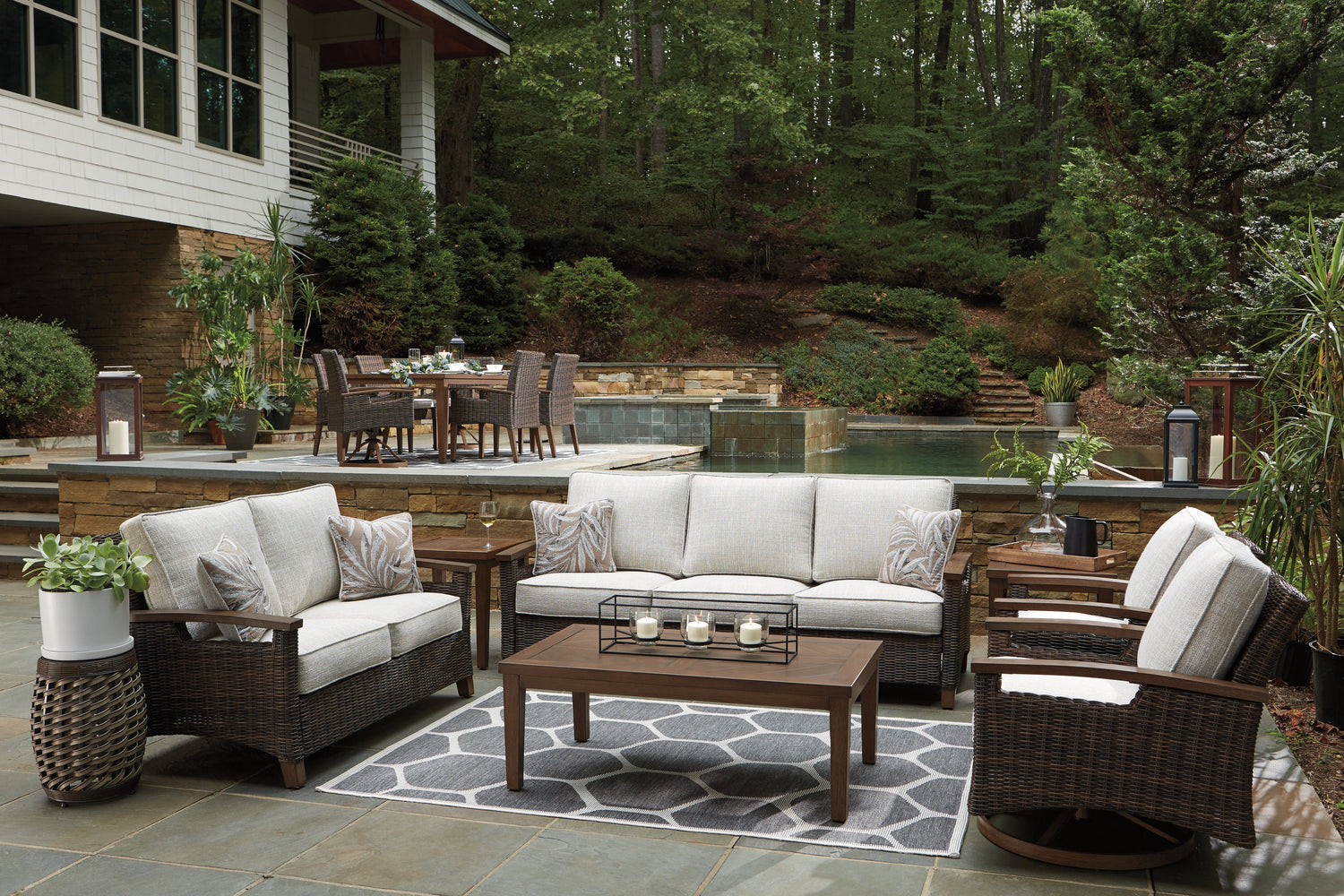 Paradise Trail Medium Brown Sofa with Cushion - P750-838 - Bien Home Furniture & Electronics