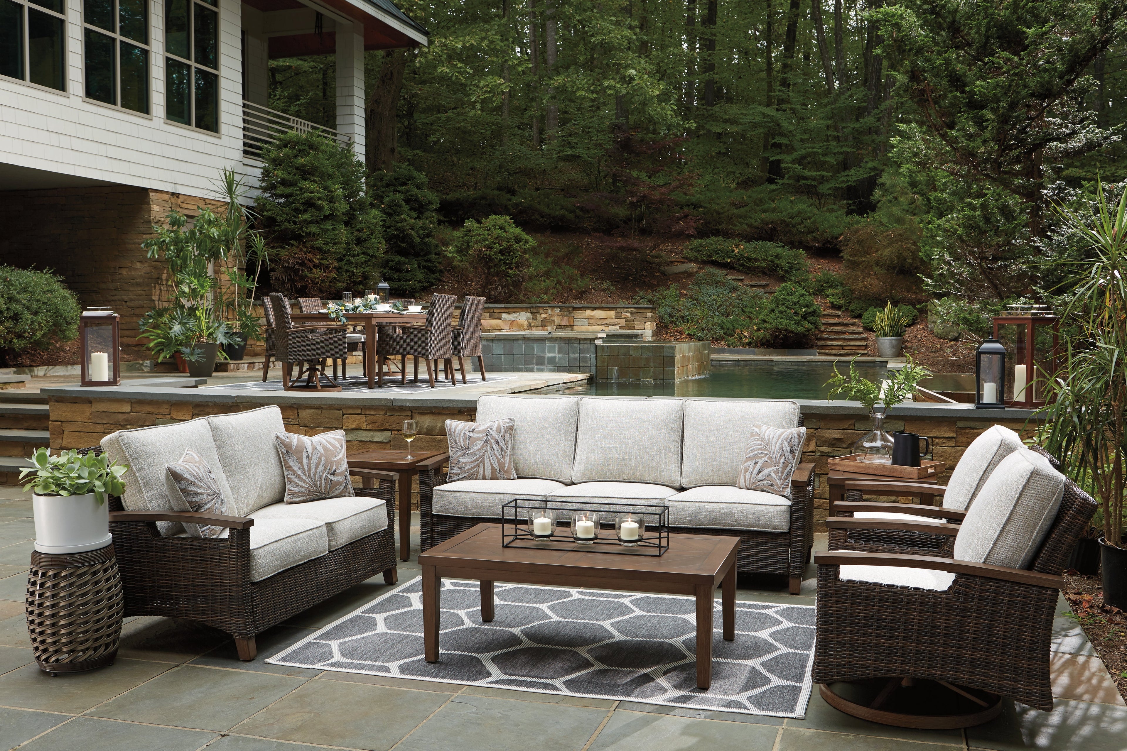 Paradise Trail Medium Brown Sofa with Cushion - P750-838 - Bien Home Furniture & Electronics