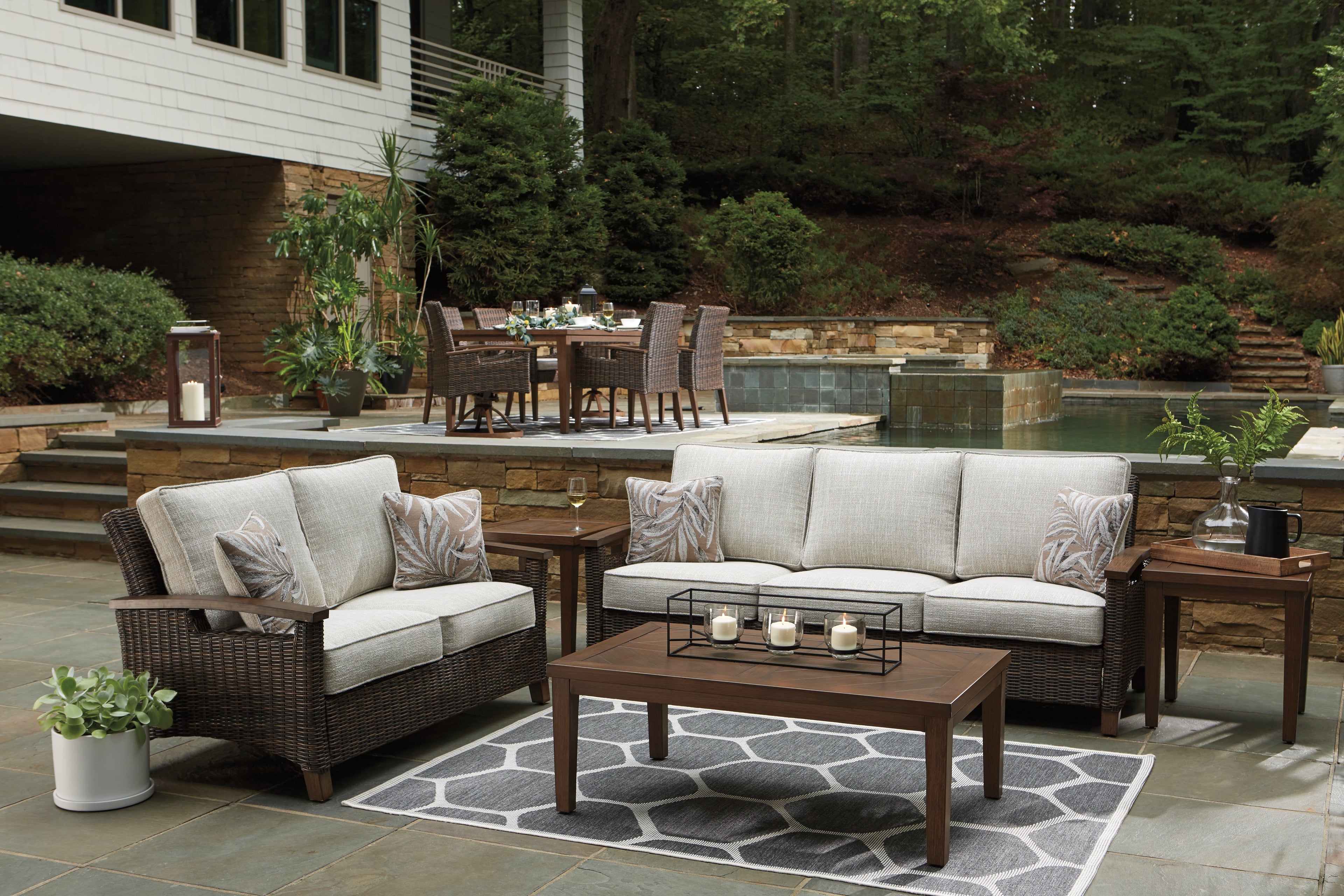 Paradise Trail Medium Brown Sofa with Cushion - P750-838 - Bien Home Furniture & Electronics