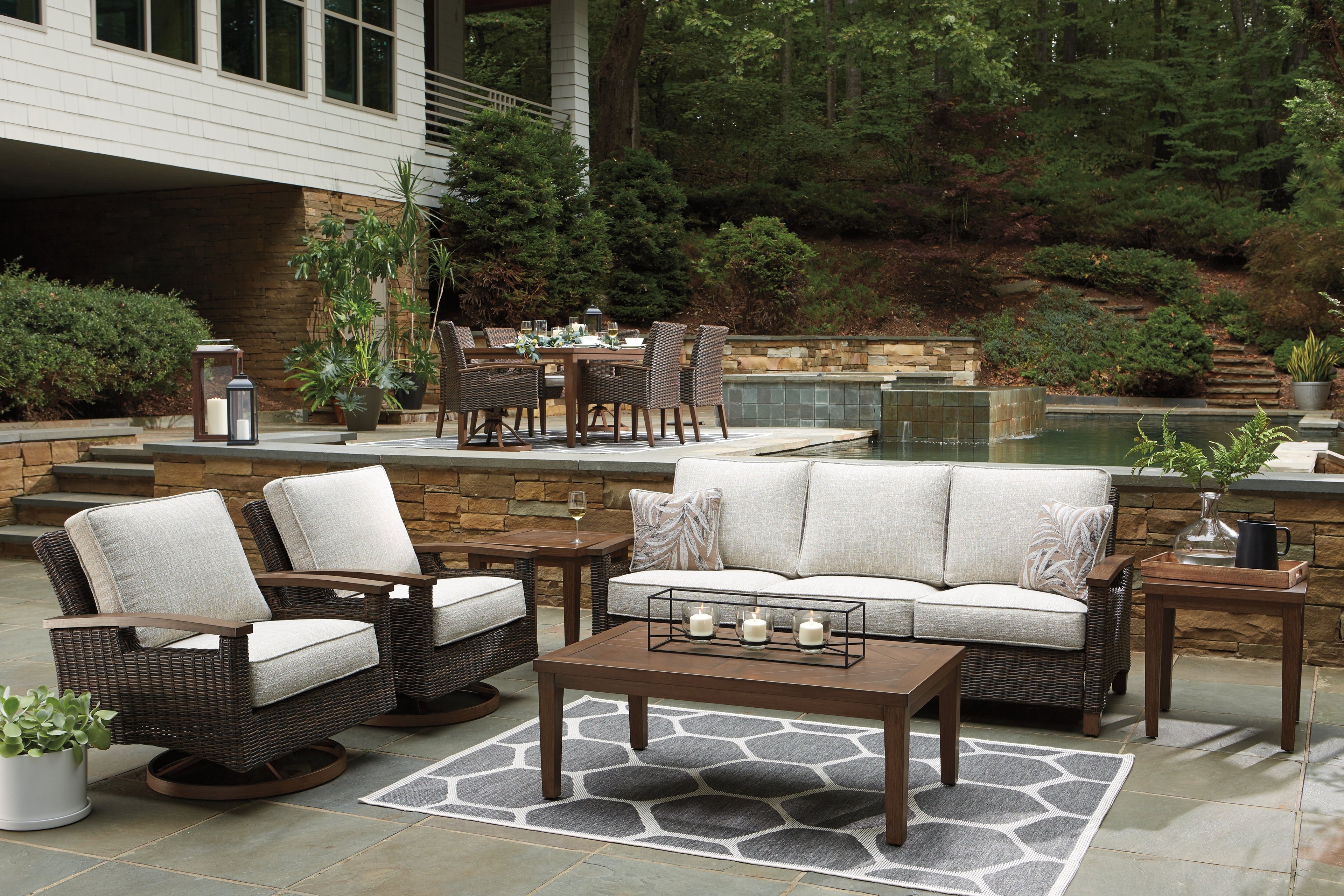 Paradise Trail Medium Brown Sofa with Cushion - P750-838 - Bien Home Furniture & Electronics