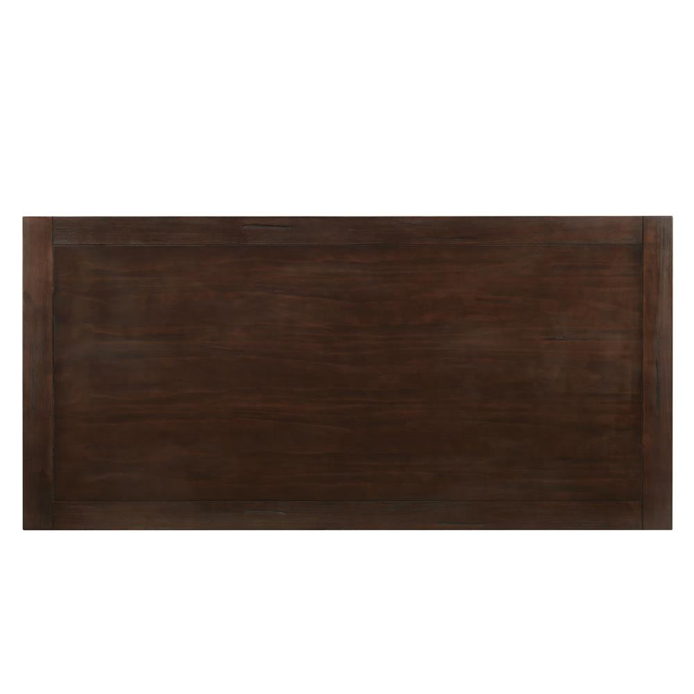 Parkins Rustic Espresso Double Pedestals Dining Table - 107411 - Bien Home Furniture & Electronics