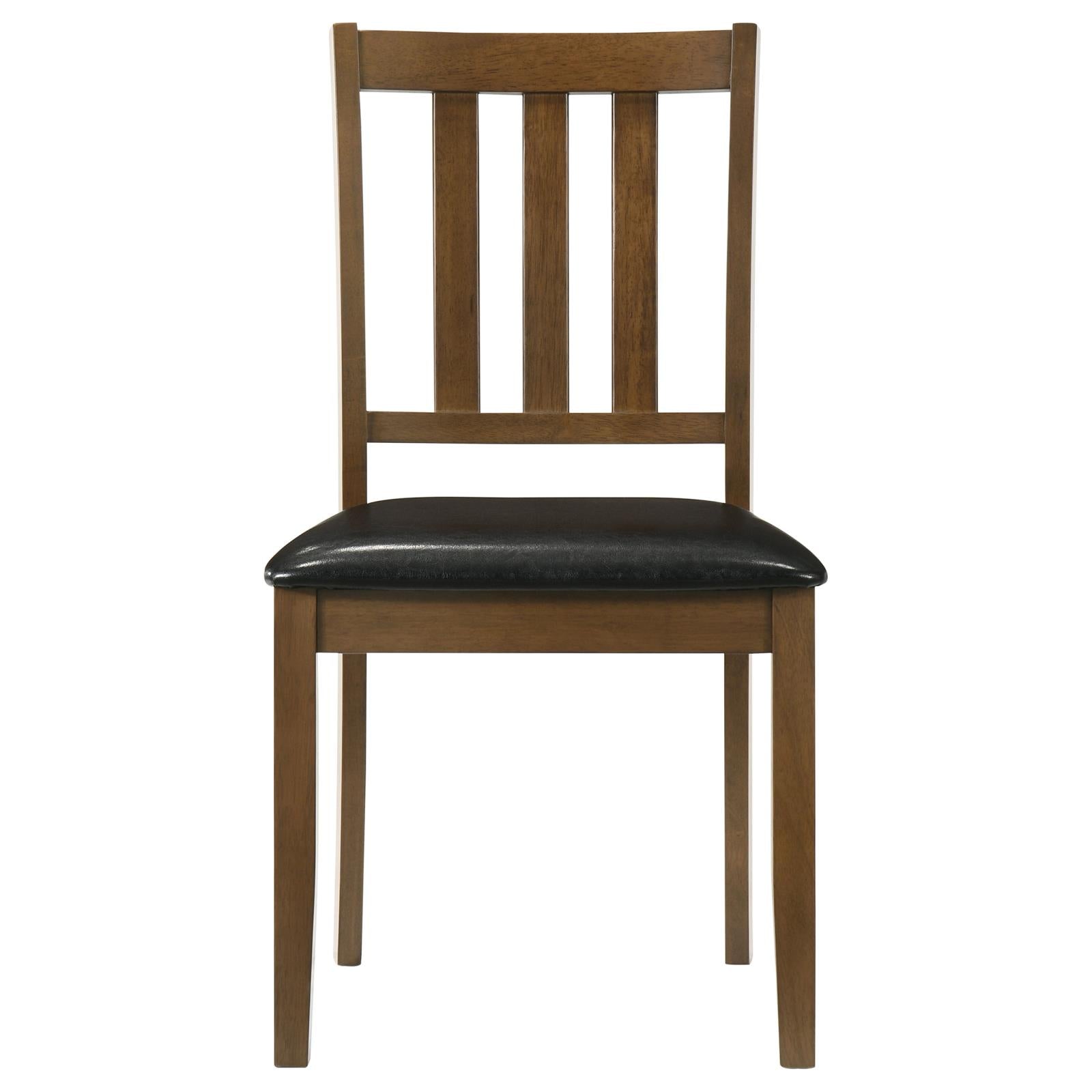 Parkwood 5-piece Dining Set with Square Table and Slat Back Side Chairs Honey Brown and Black - 150400 - Bien Home Furniture & Electronics