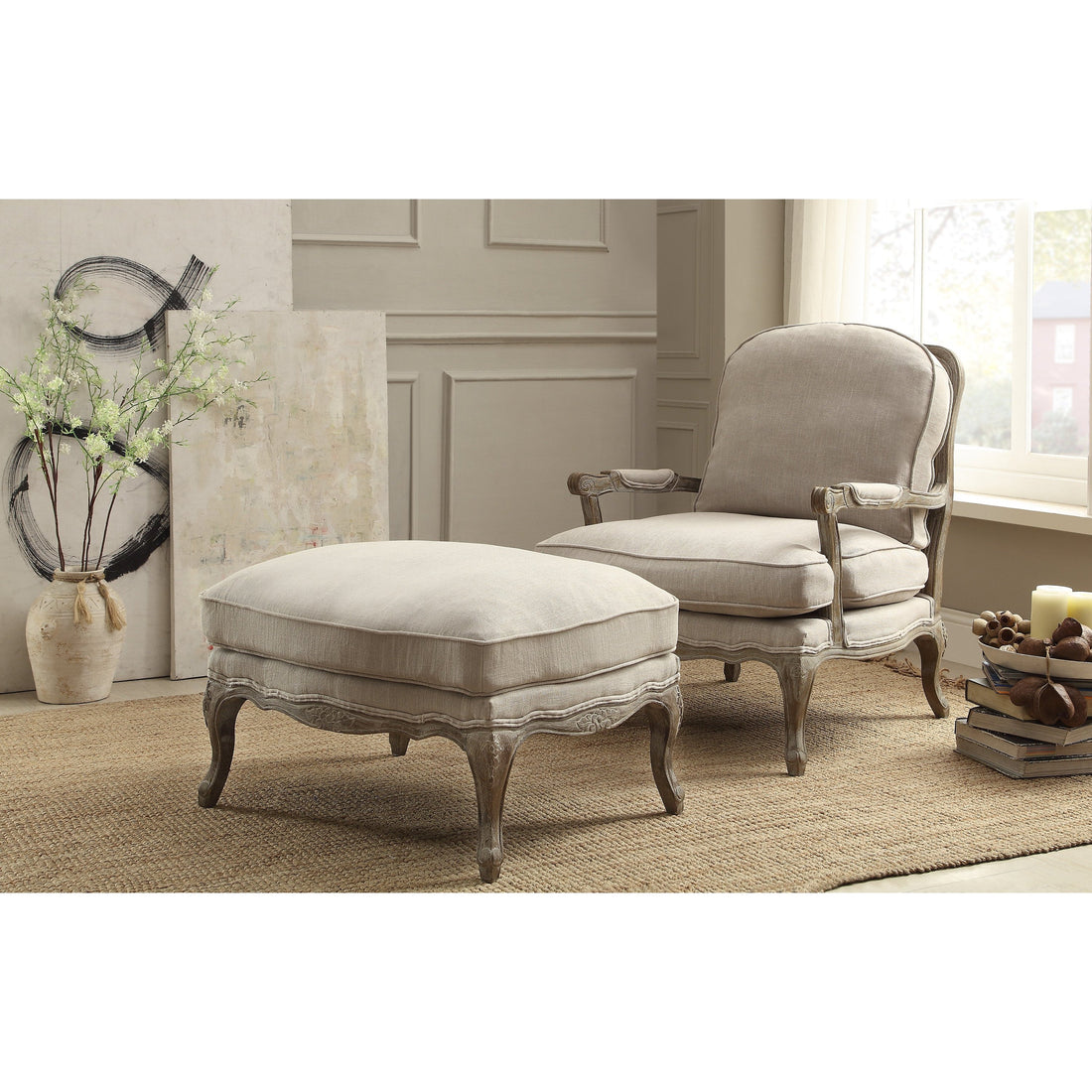 Parlier Show Wood Accent Chair - 1234-1 - Bien Home Furniture &amp; Electronics