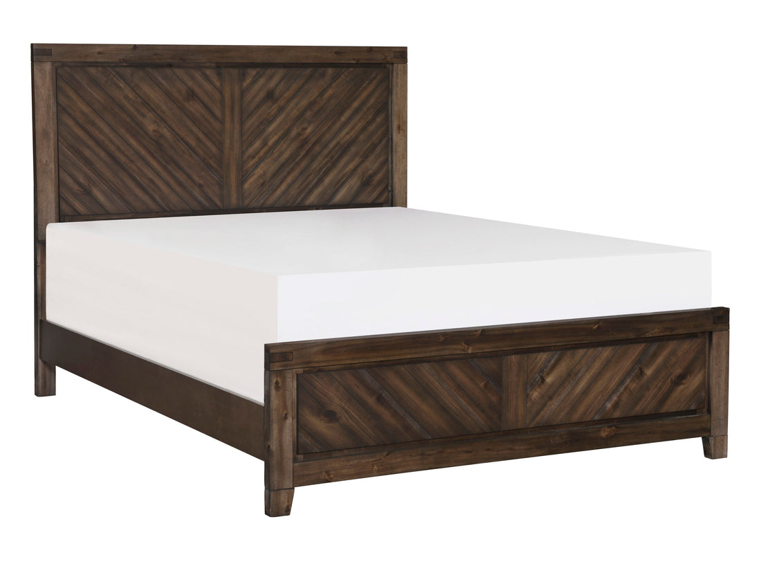 Parnell Rustic Queen Panel Bed - SET | 1648-1 | 1648-2 | 1648-3 - Bien Home Furniture &amp; Electronics