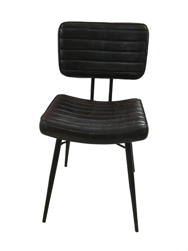 Partridge Espresso/Black Padded Side Chairs, Set of 2 - 110652 - Bien Home Furniture &amp; Electronics