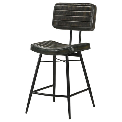 Partridge Upholstered Counter Height Stools with Footrest, Set of 2 - 110659 - Bien Home Furniture &amp; Electronics