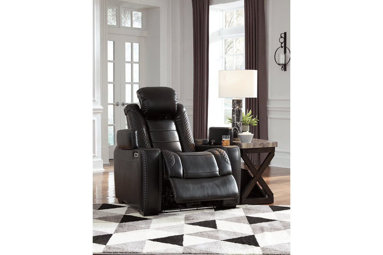 Party Time Midnight Power Recliner - 3700313 - Bien Home Furniture &amp; Electronics