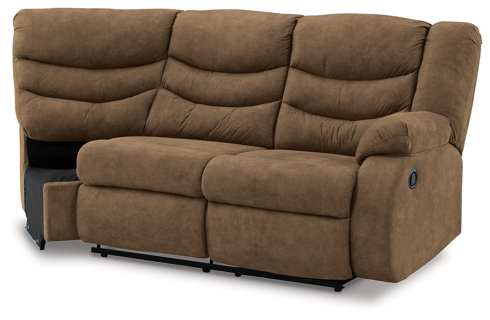 Partymate Brindle Right-Arm Facing Reclining Loveseat with Half Wedge - 3690250 - Bien Home Furniture & Electronics
