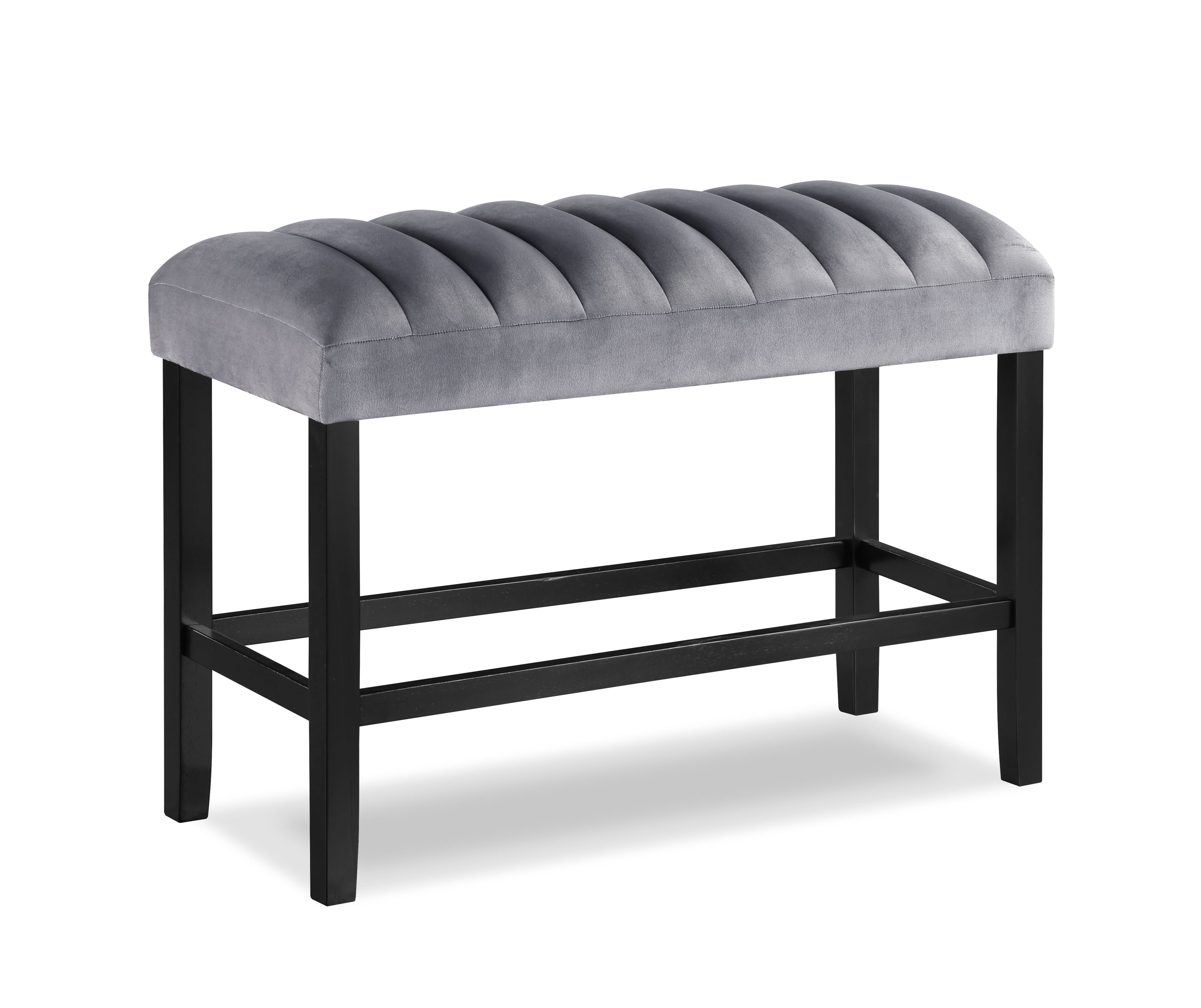 Pascal Black/Gray Square Counter Height Dining Set - SET | 2724T-4848 | 2724S-24(2) - Bien Home Furniture & Electronics