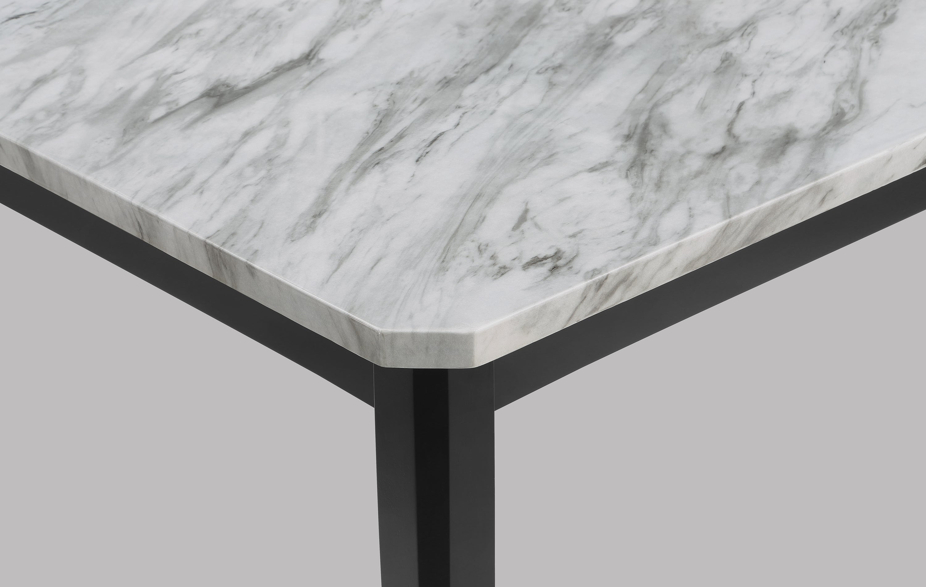 Pascal Gray/White Marble-Top Dining Set - SET | 2224T-3864 | 2224S(2) - Bien Home Furniture & Electronics