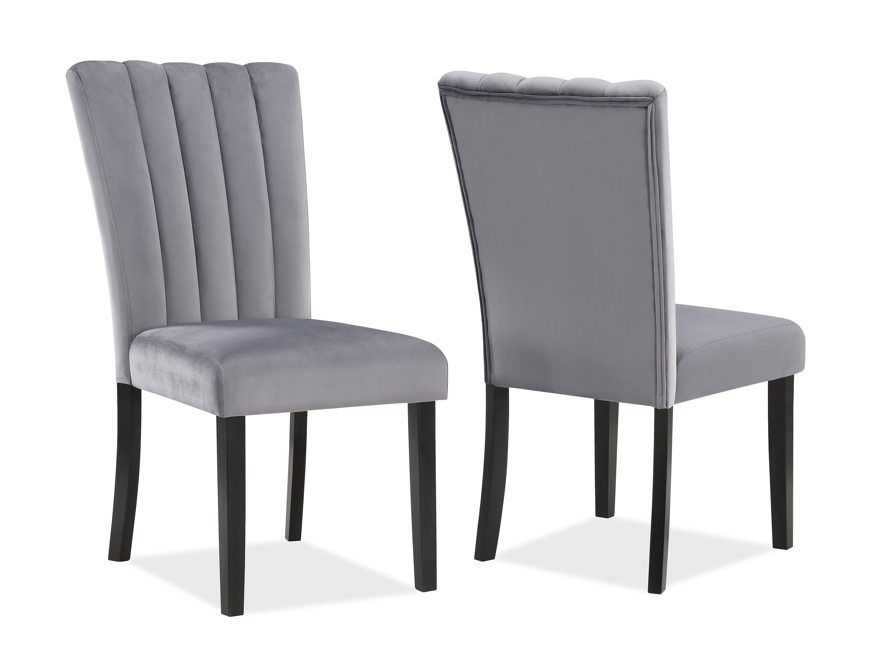 Pascal Gray/White Marble-Top Dining Set - SET | 2224T-3864 | 2224S(2) - Bien Home Furniture & Electronics