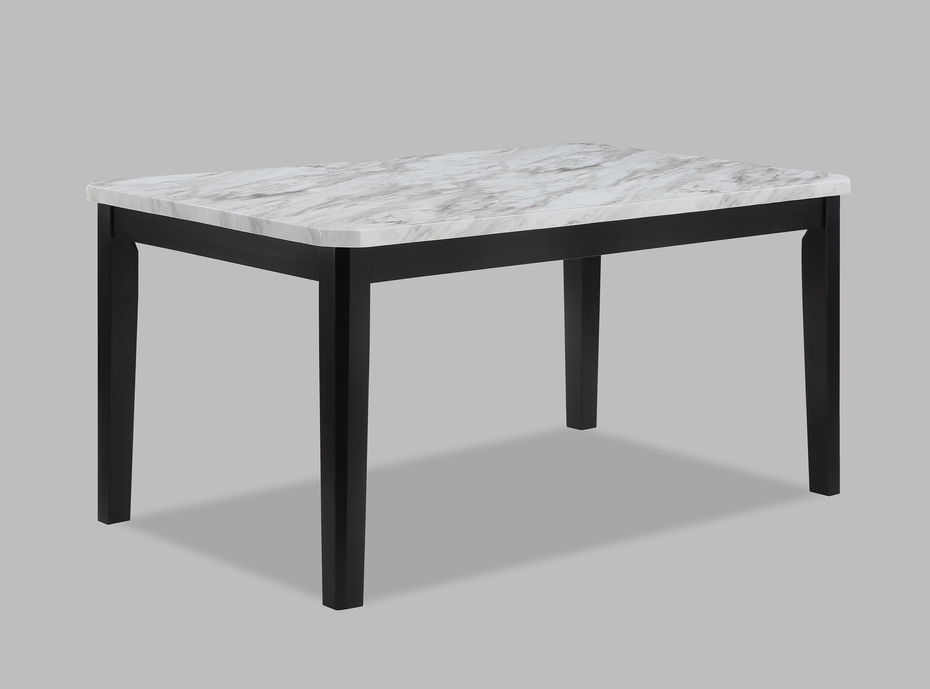 Pascal White/Black Faux Marble Dining Table - 2224T-3864 - Bien Home Furniture &amp; Electronics