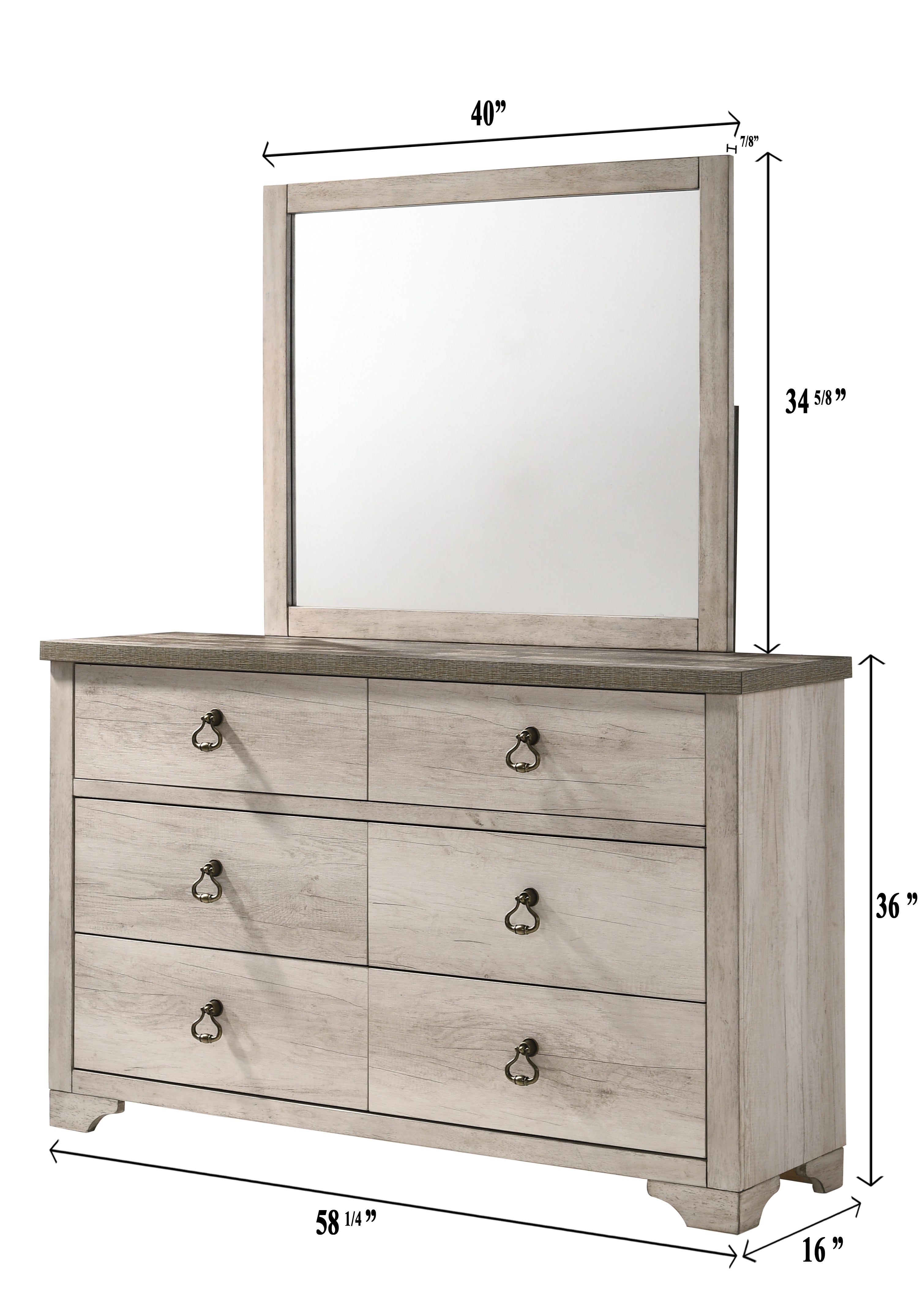 Patterson Driftwood Panel Youth Bedroom Set - SET | B3050-F-HBFB | B3050-FT-RAIL | B3050-1 | B3050-11 | B3050-2 | B3050-4 - Bien Home Furniture & Electronics