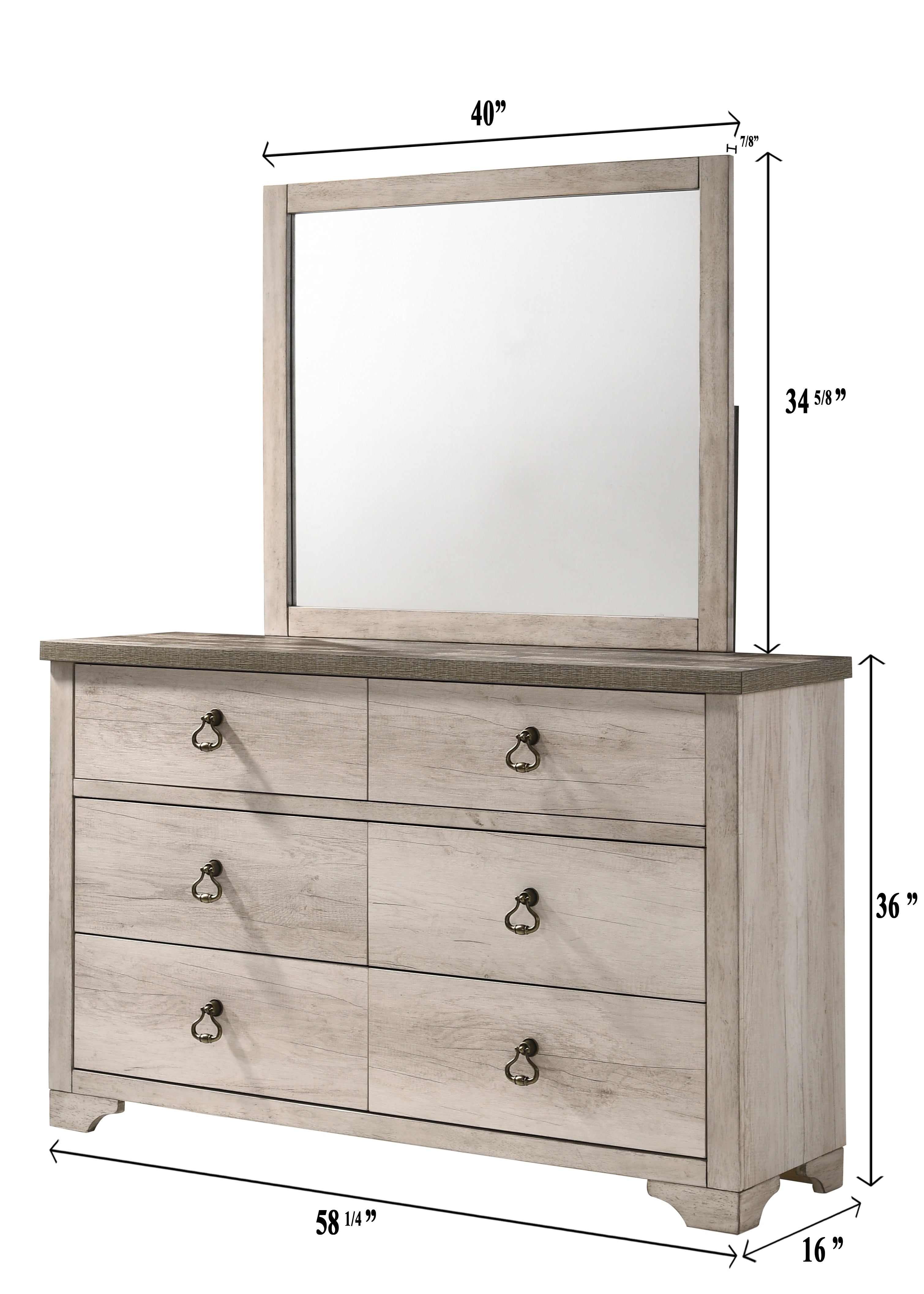 Patterson Driftwood Panel Youth Bedroom Set - SET | B3050-F-HBFB | B3050-FT-RAIL | B3050-1 | B3050-11 | B3050-2 | B3050-4 - Bien Home Furniture &amp; Electronics