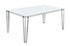 Pauline White/Chrome Rectangular Dining Table with Metal Leg - 193001 - Bien Home Furniture & Electronics