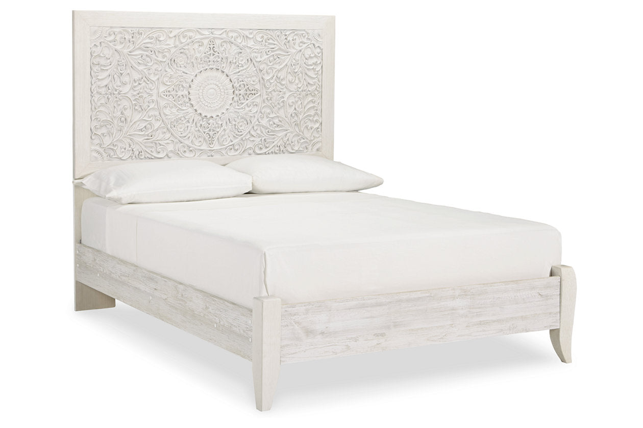 Paxberry Whitewash Full Panel Bed - SET | B181-84 | B181-87 - Bien Home Furniture & Electronics