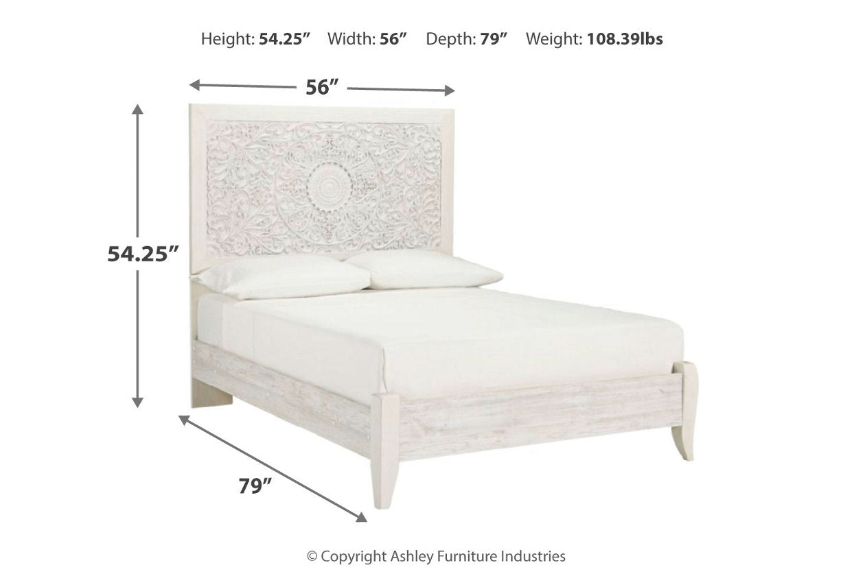 Paxberry Whitewash Full Panel Bed - SET | B181-84 | B181-87 - Bien Home Furniture & Electronics