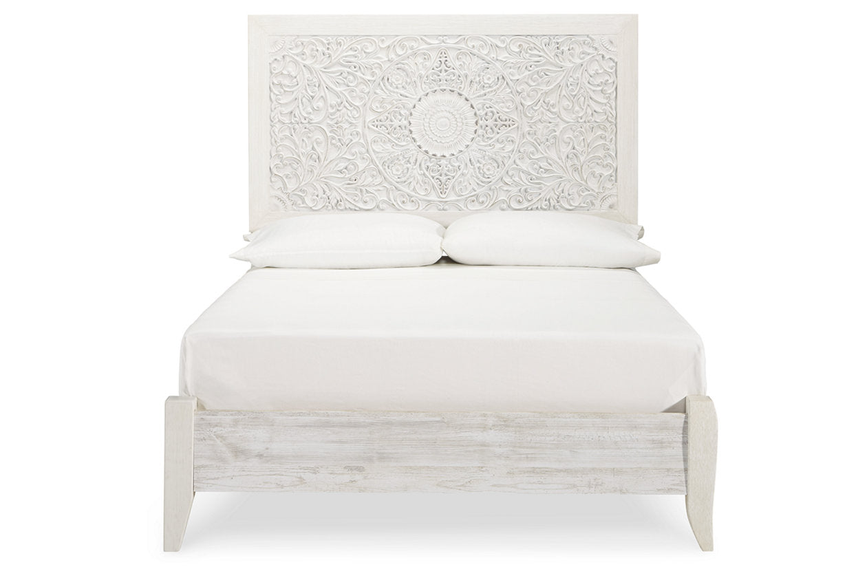 Paxberry Whitewash Full Panel Bed - SET | B181-84 | B181-87 - Bien Home Furniture & Electronics