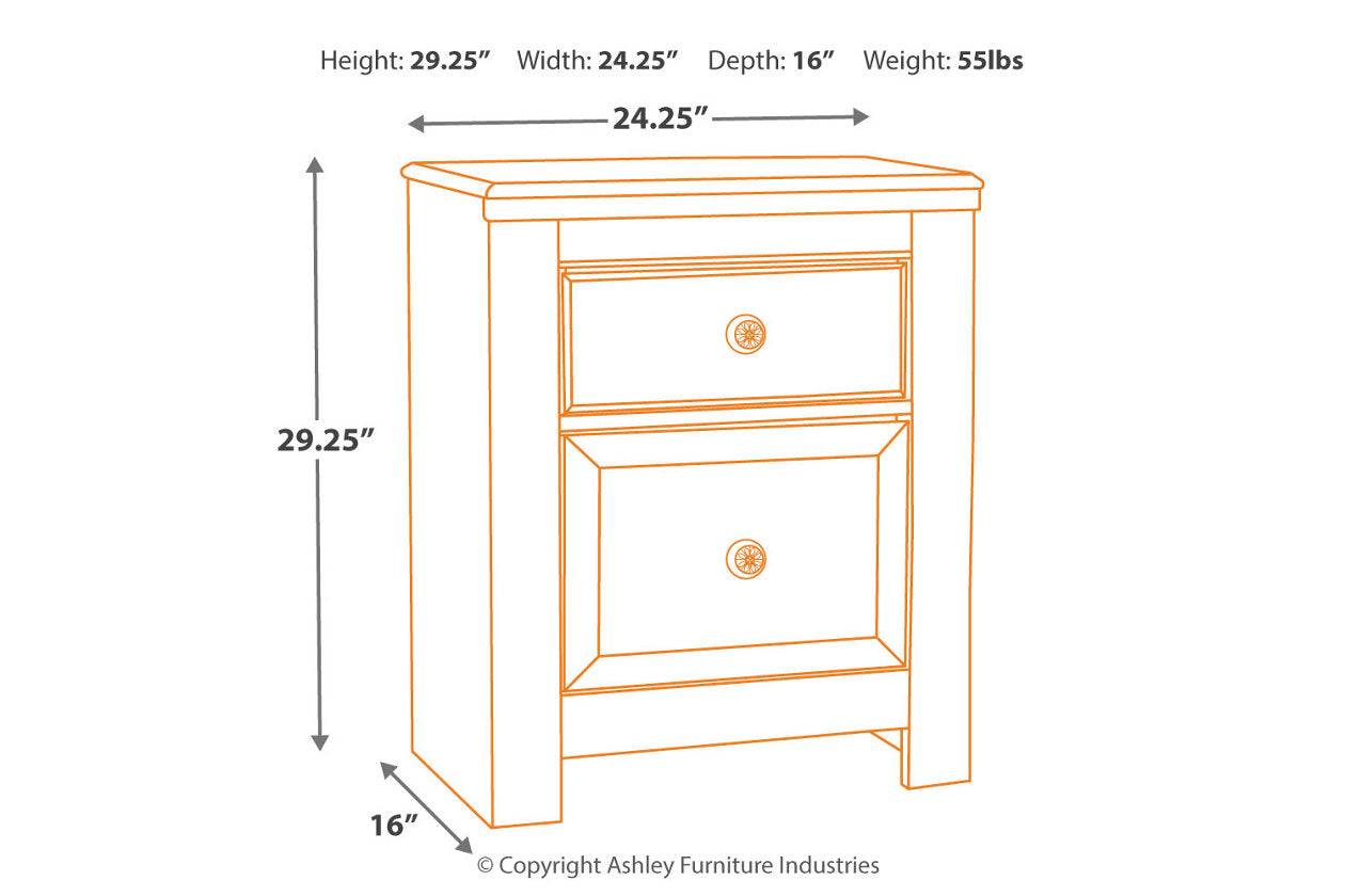 Paxberry Whitewash Nightstand - B181-92 - Bien Home Furniture & Electronics